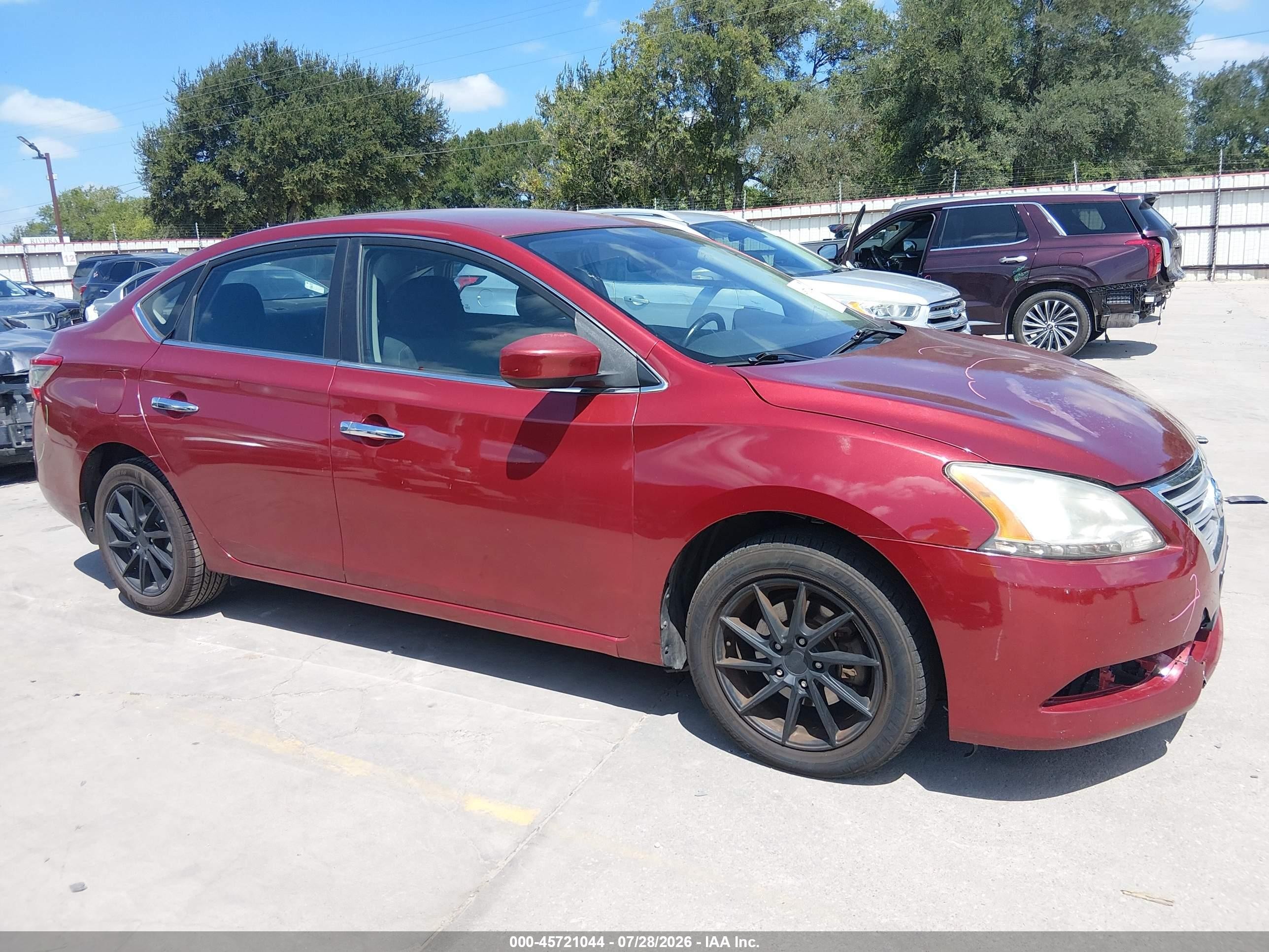 2015 Nissan Sentra Sv Red vin: 3N1AB7AP4FL659684