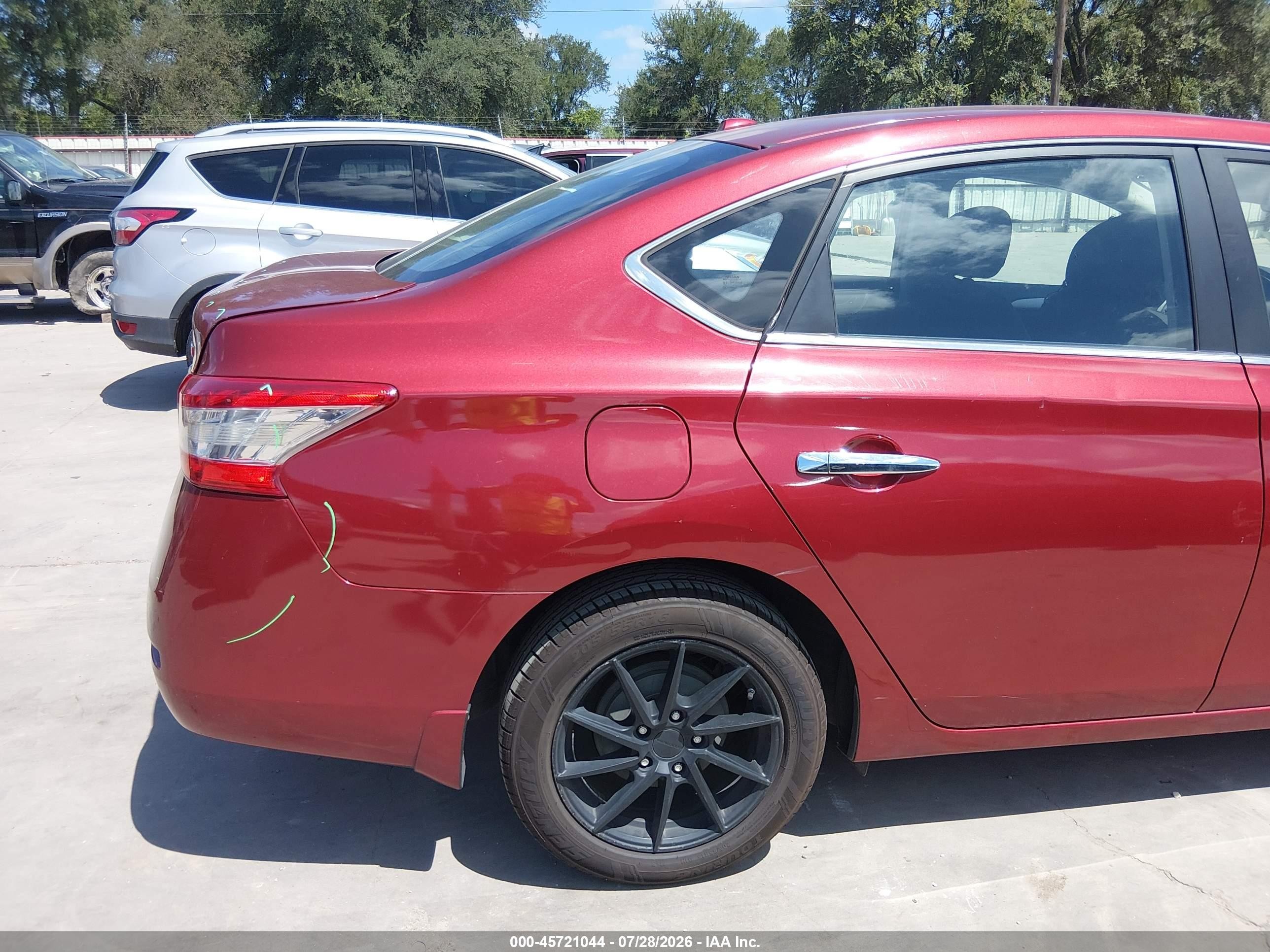 2015 Nissan Sentra Sv Red vin: 3N1AB7AP4FL659684