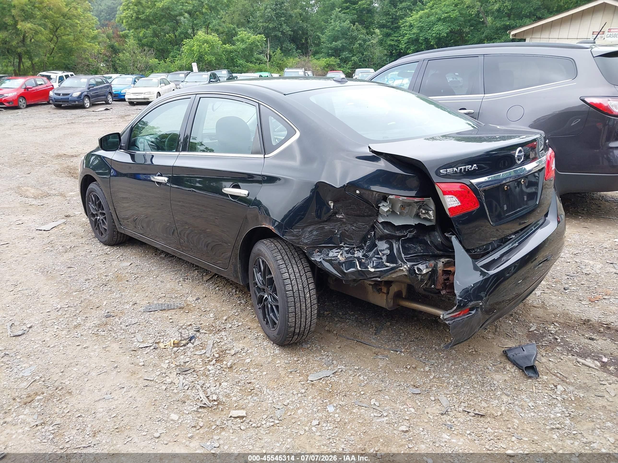 2015 Nissan Sentra Fe+ S/s/sl/sr/sv Black vin: 3N1AB7AP4FL664142