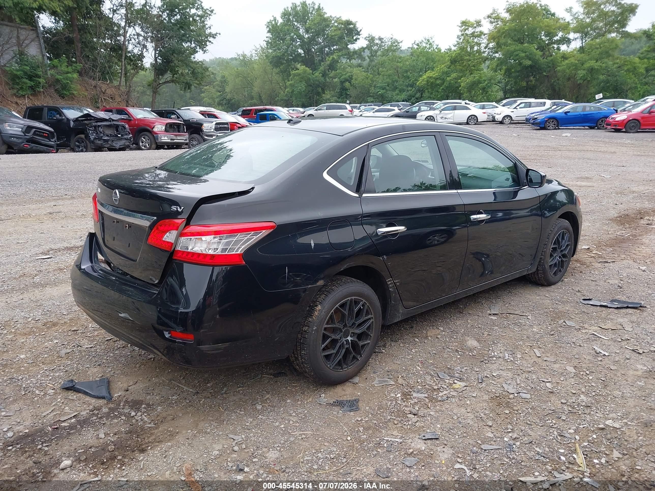 2015 Nissan Sentra Fe+ S/s/sl/sr/sv Black vin: 3N1AB7AP4FL664142