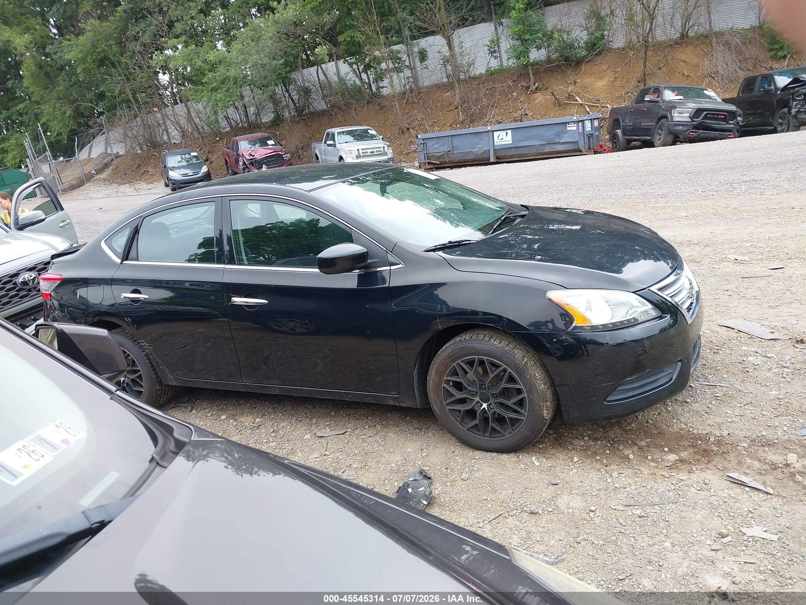 2015 Nissan Sentra Fe+ S/s/sl/sr/sv Black vin: 3N1AB7AP4FL664142