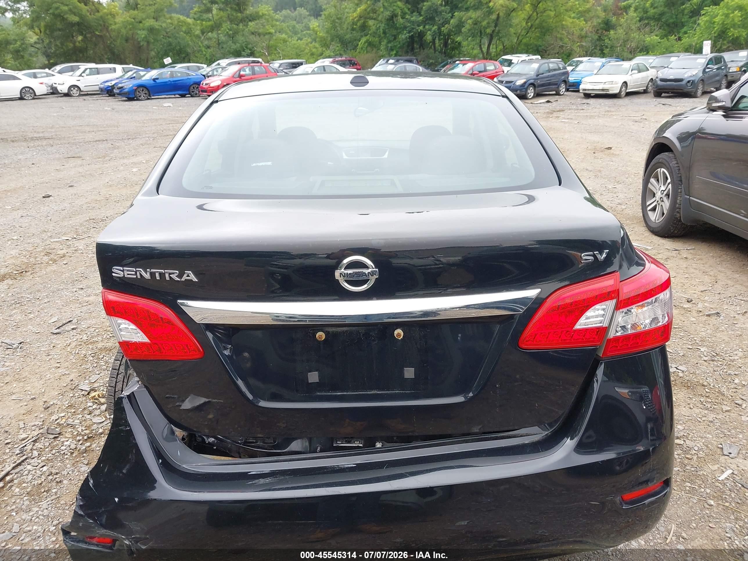 2015 Nissan Sentra Fe+ S/s/sl/sr/sv Black vin: 3N1AB7AP4FL664142