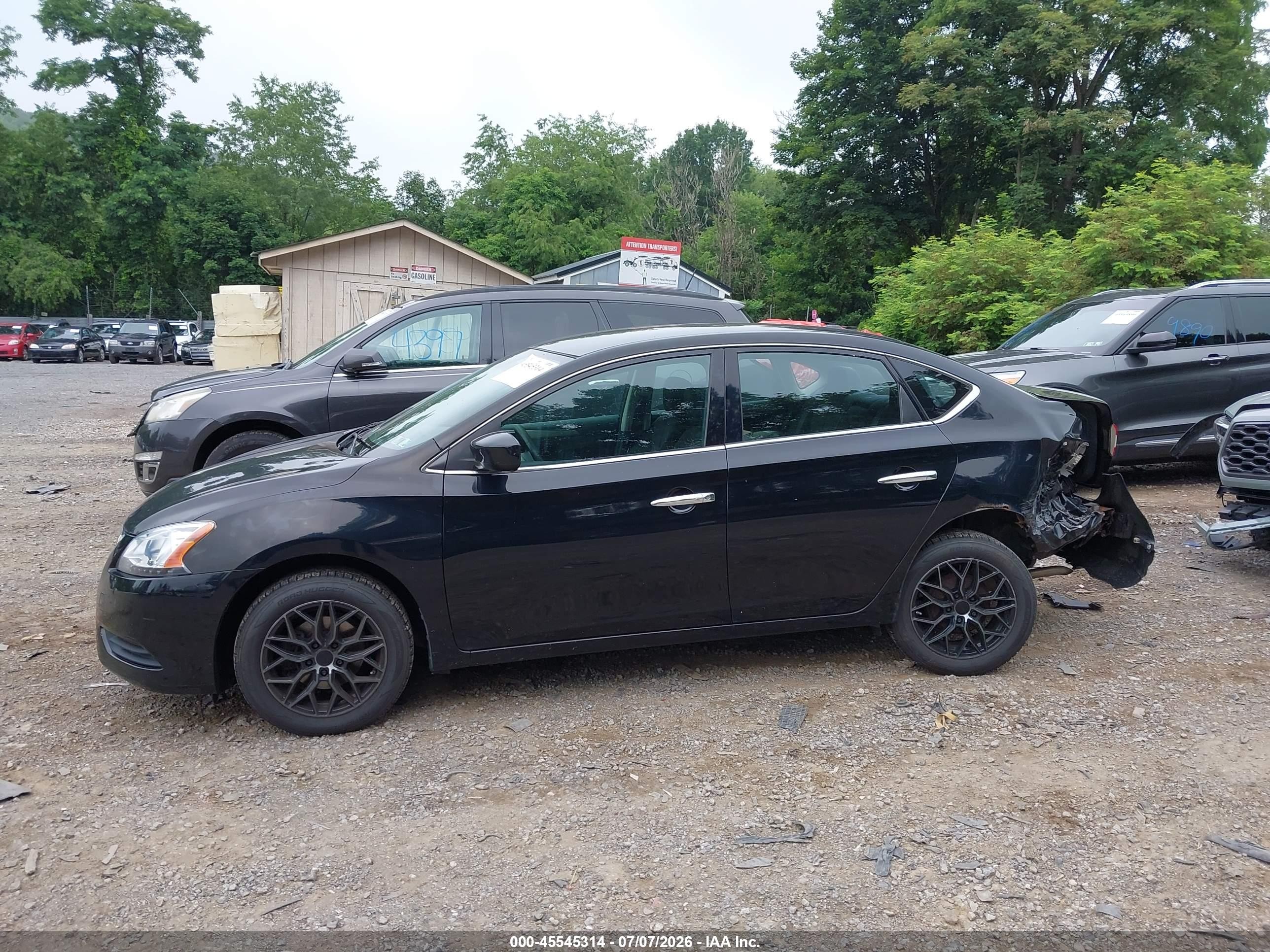 2015 Nissan Sentra Fe+ S/s/sl/sr/sv Black vin: 3N1AB7AP4FL664142