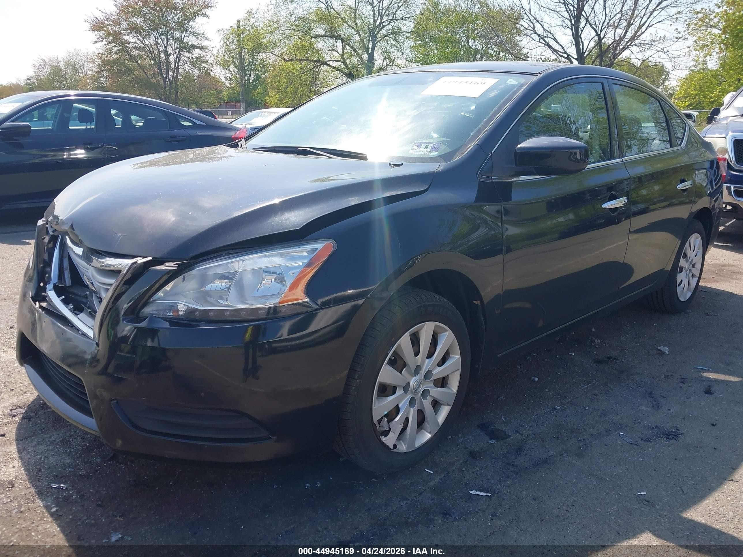 2015 Nissan Sentra Fe+ S/s/sl/sr/sv Black vin: 3N1AB7AP4FL667705