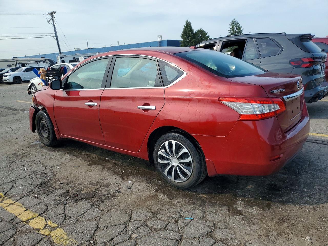 2015 Nissan Sentra Sv Red vin: 3N1AB7AP4FL669678