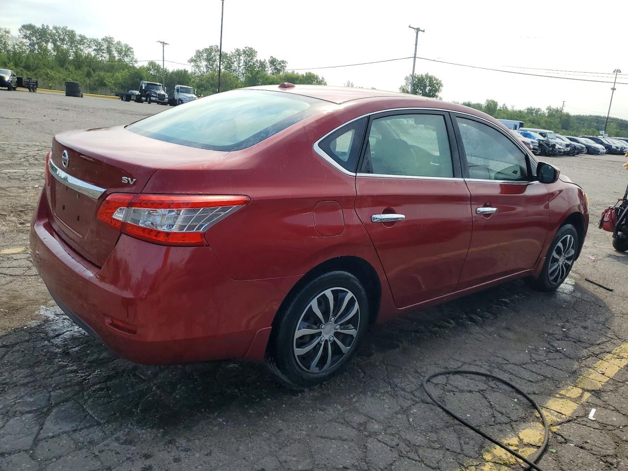 2015 Nissan Sentra Sv Red vin: 3N1AB7AP4FL669678