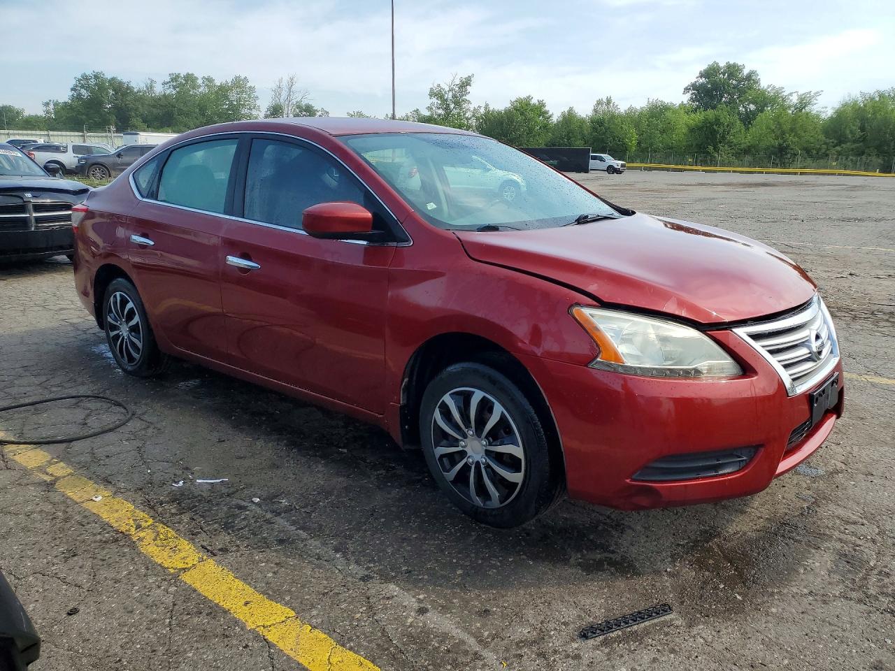 2015 Nissan Sentra Sv Red vin: 3N1AB7AP4FL669678