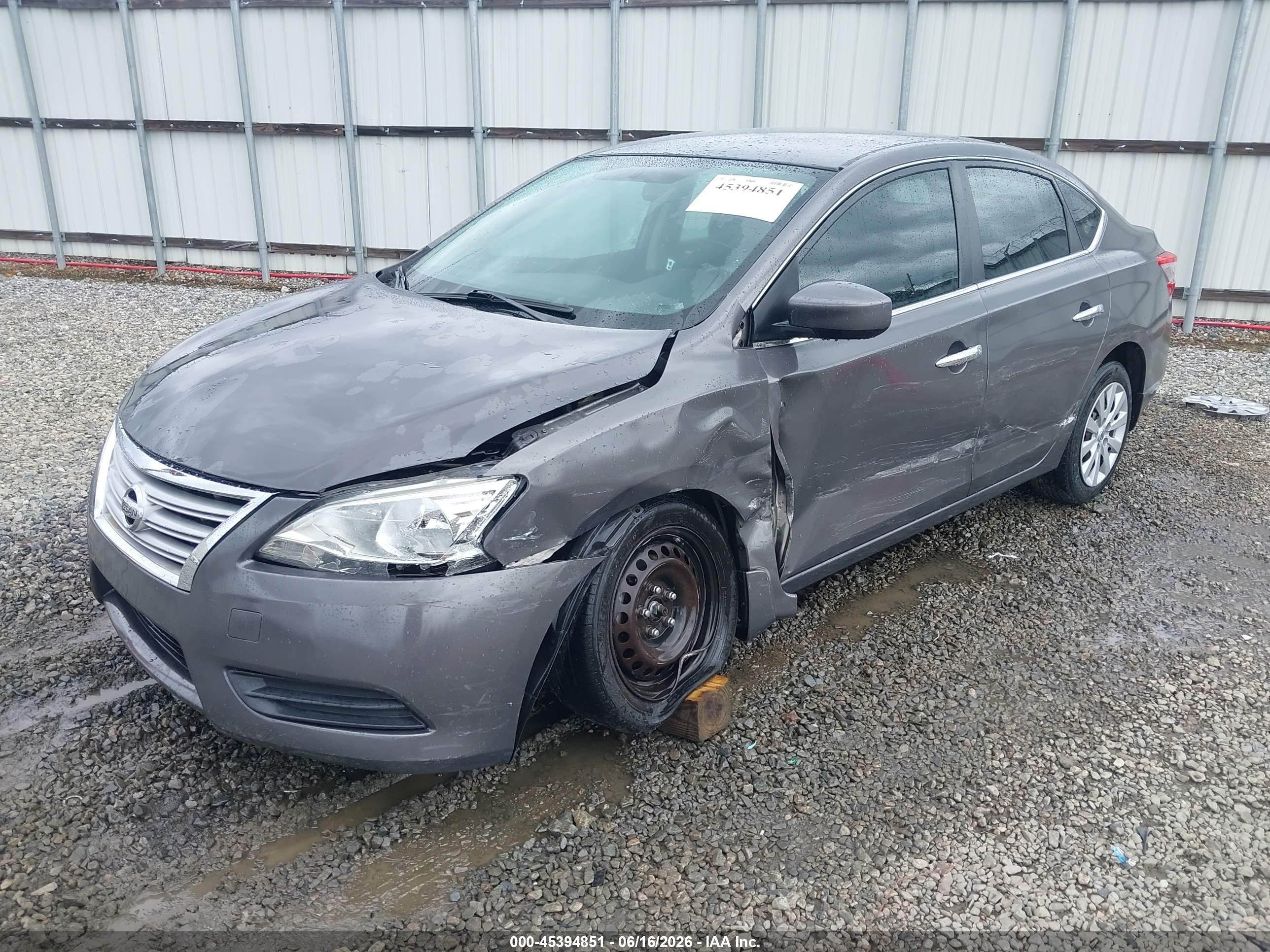 2015 Nissan Sentra Sv Gray vin: 3N1AB7AP4FL673021