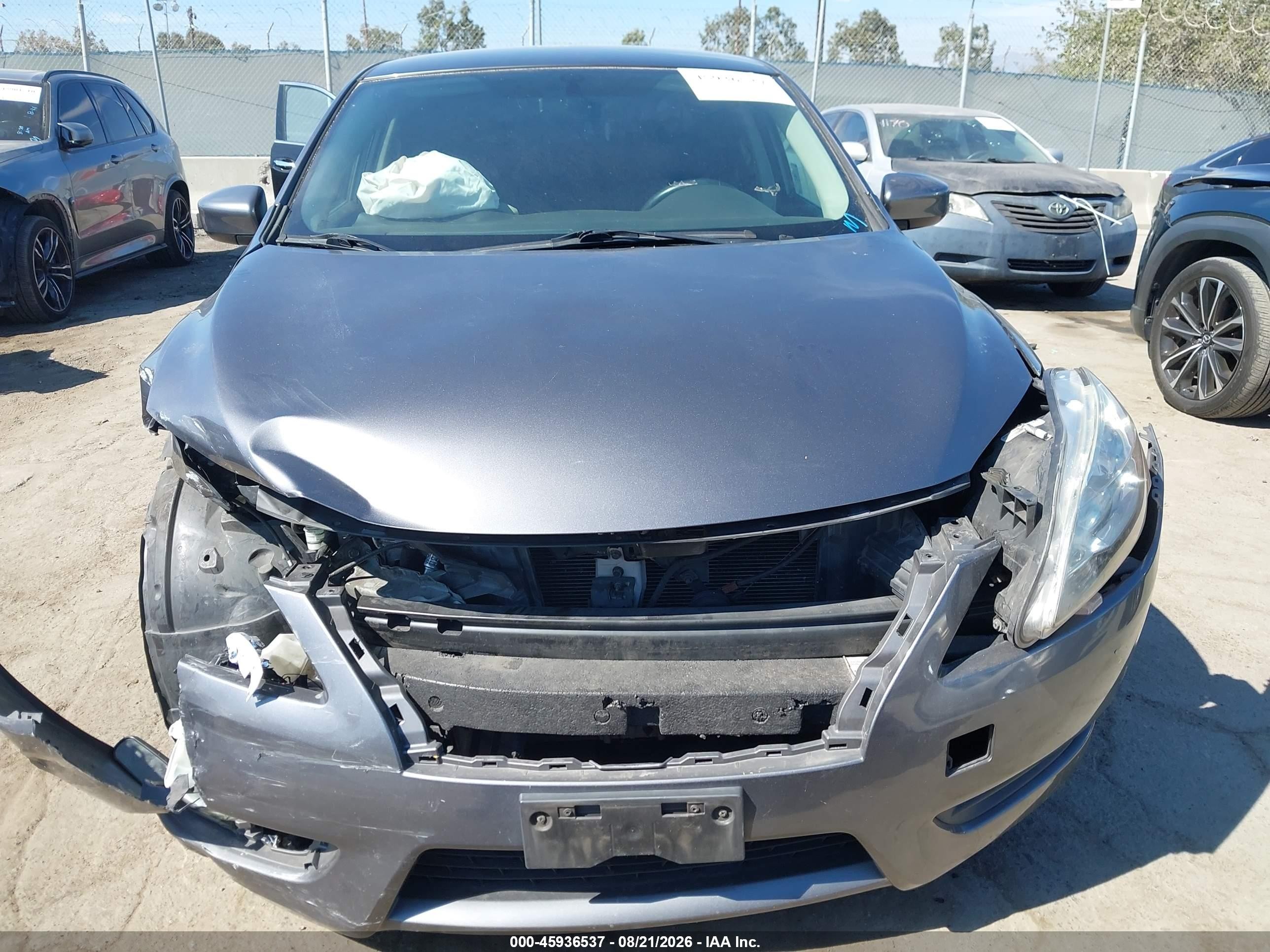 2015 Nissan Sentra Sv Gray vin: 3N1AB7AP4FL679076