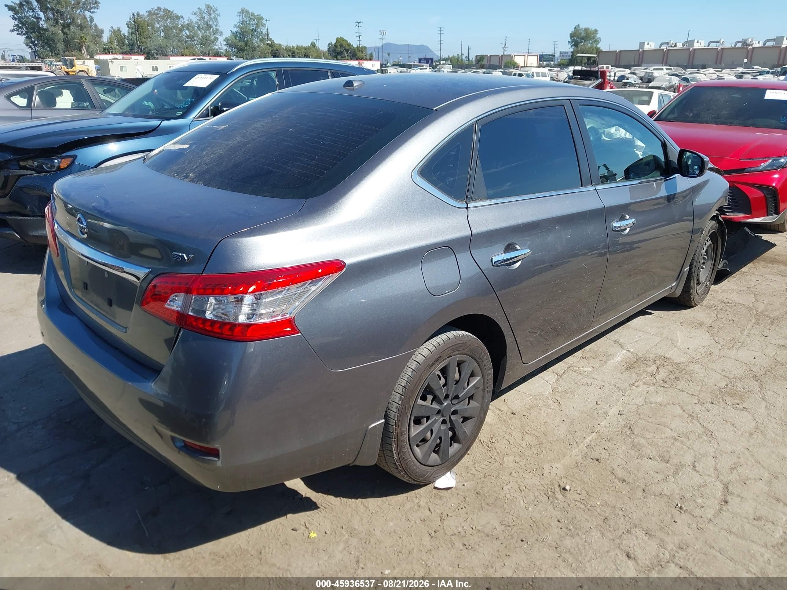 2015 Nissan Sentra Sv Gray vin: 3N1AB7AP4FL679076