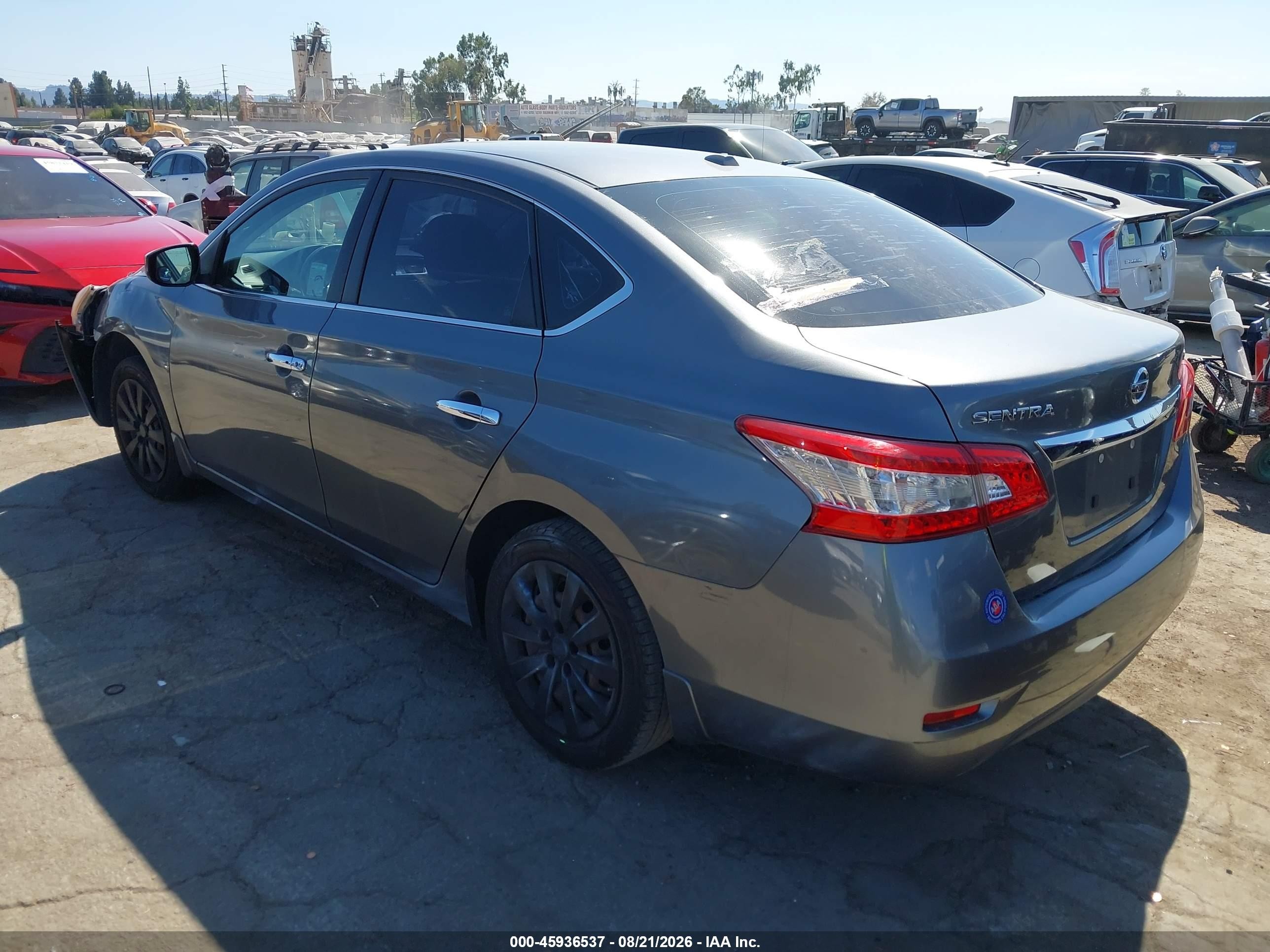 2015 Nissan Sentra Sv Gray vin: 3N1AB7AP4FL679076