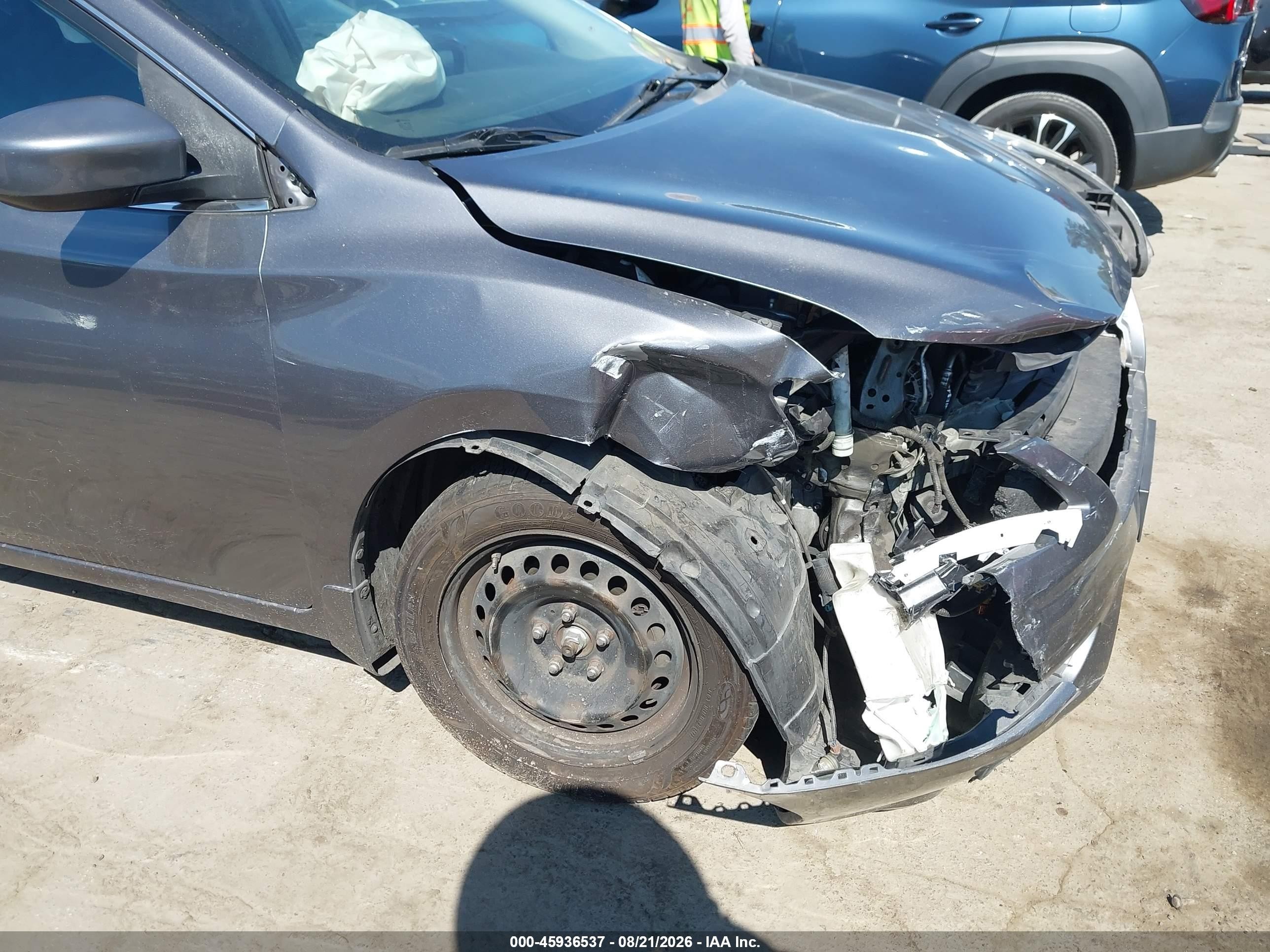 2015 Nissan Sentra Sv Gray vin: 3N1AB7AP4FL679076