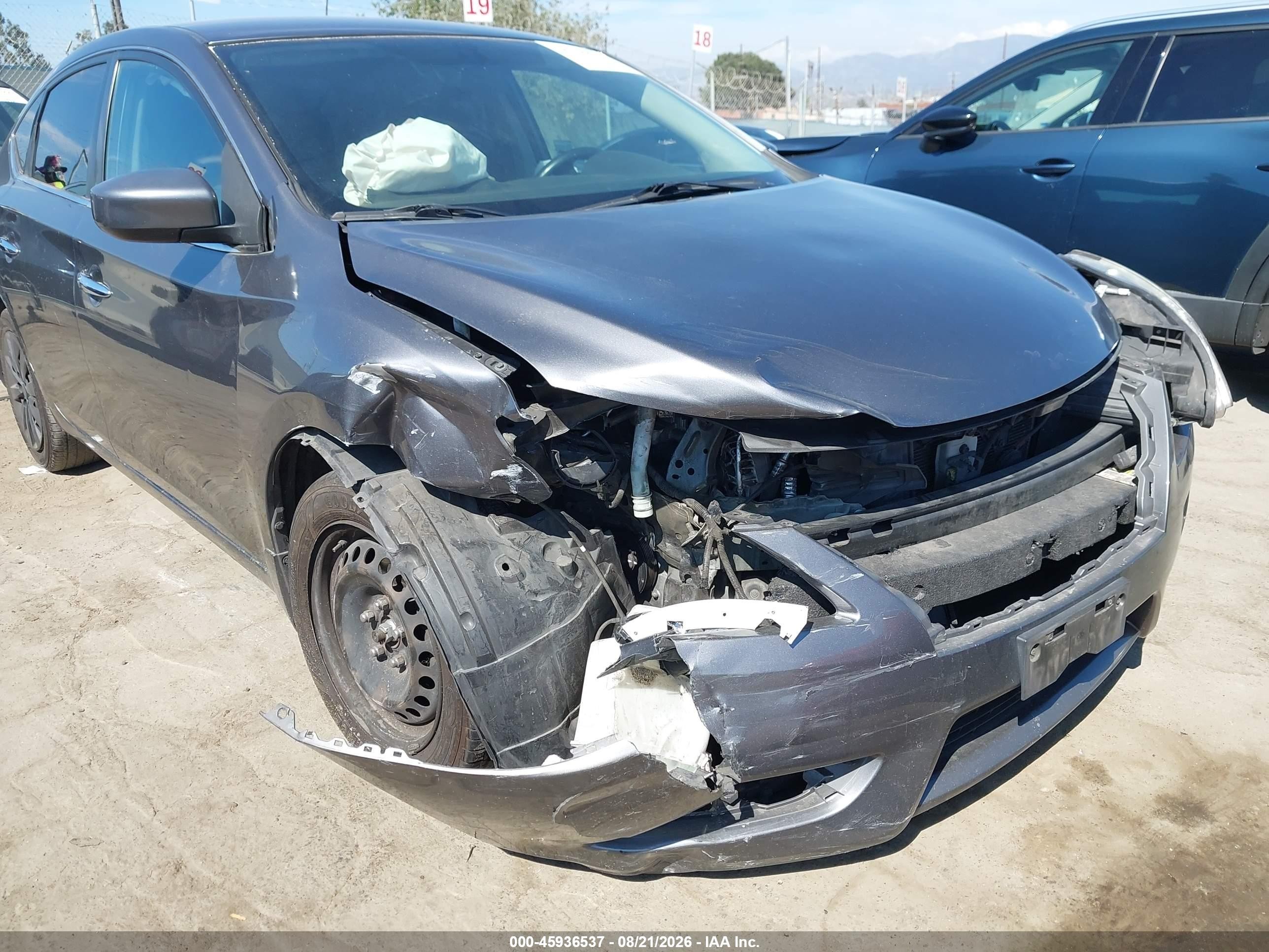 2015 Nissan Sentra Sv Gray vin: 3N1AB7AP4FL679076