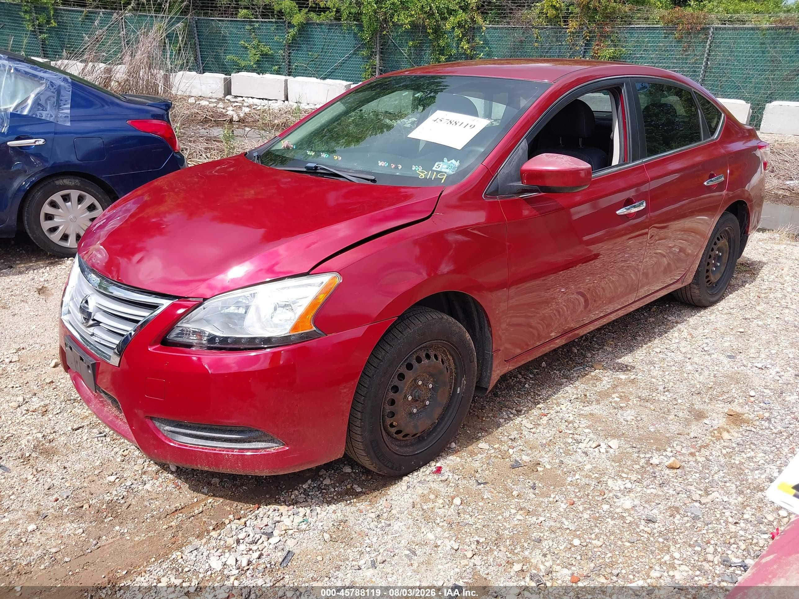 2015 Nissan Sentra Sv Burgundy vin: 3N1AB7AP4FL679854