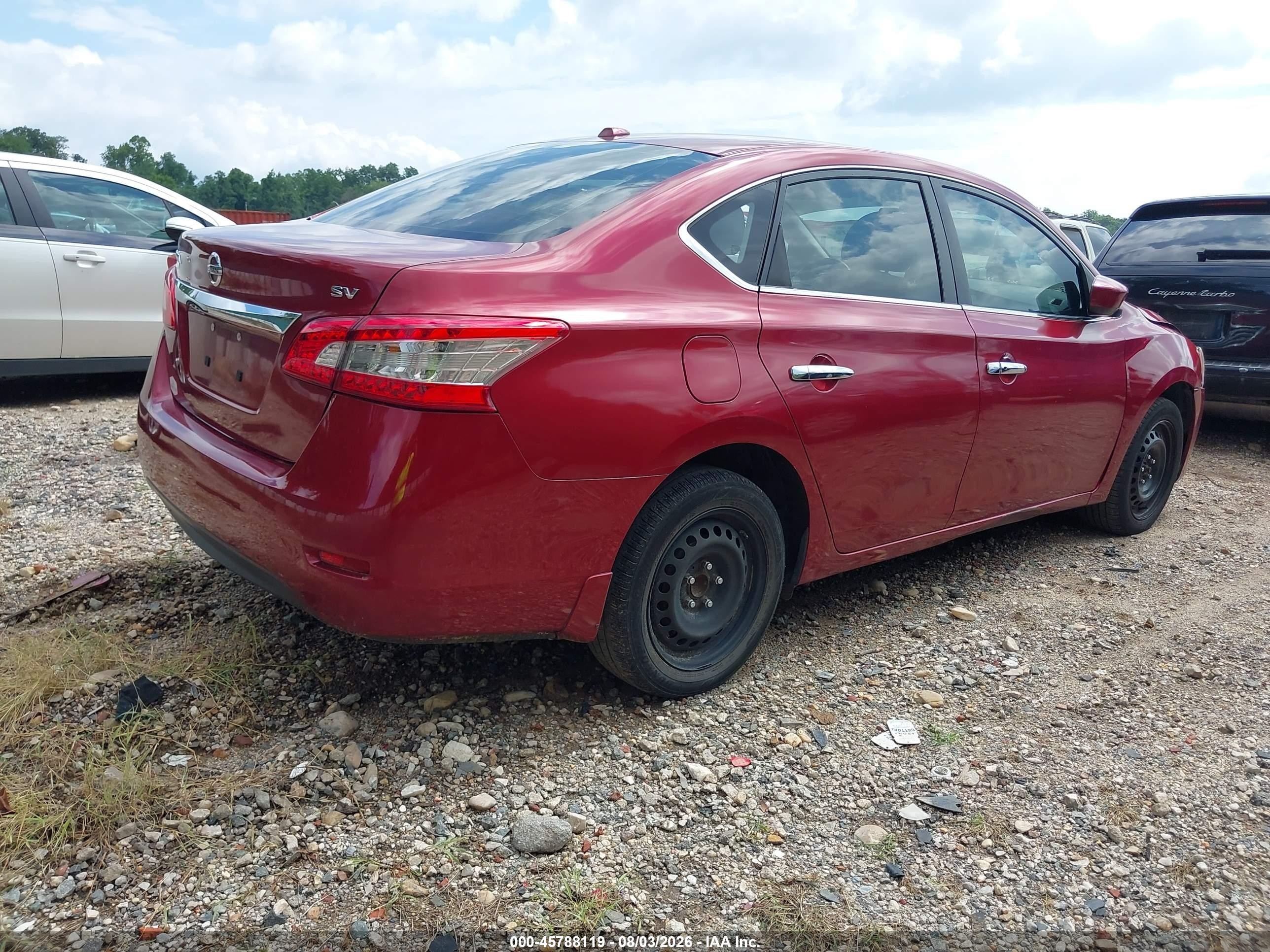 2015 Nissan Sentra Sv Burgundy vin: 3N1AB7AP4FL679854