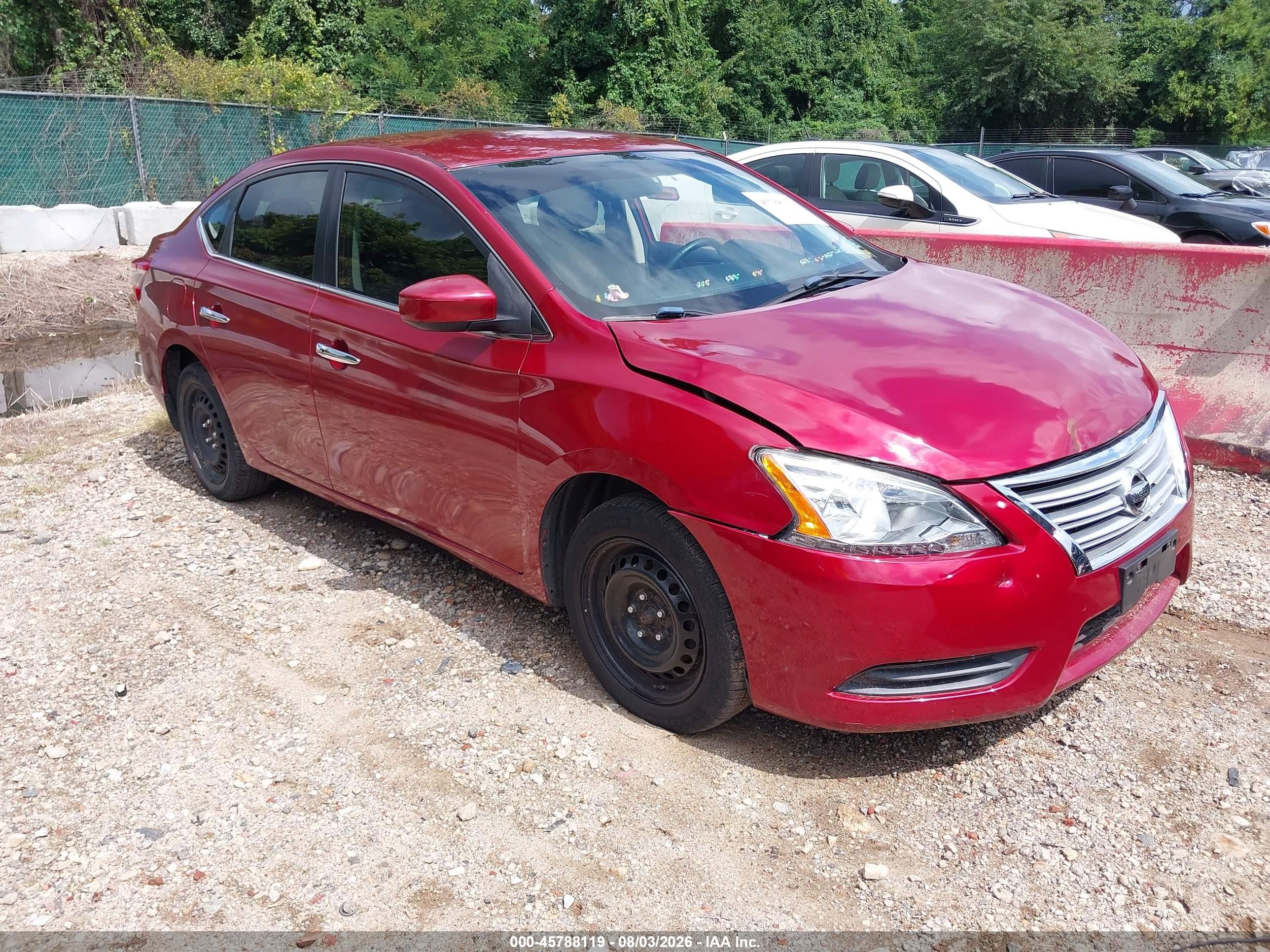 2015 Nissan Sentra Sv Burgundy vin: 3N1AB7AP4FL679854
