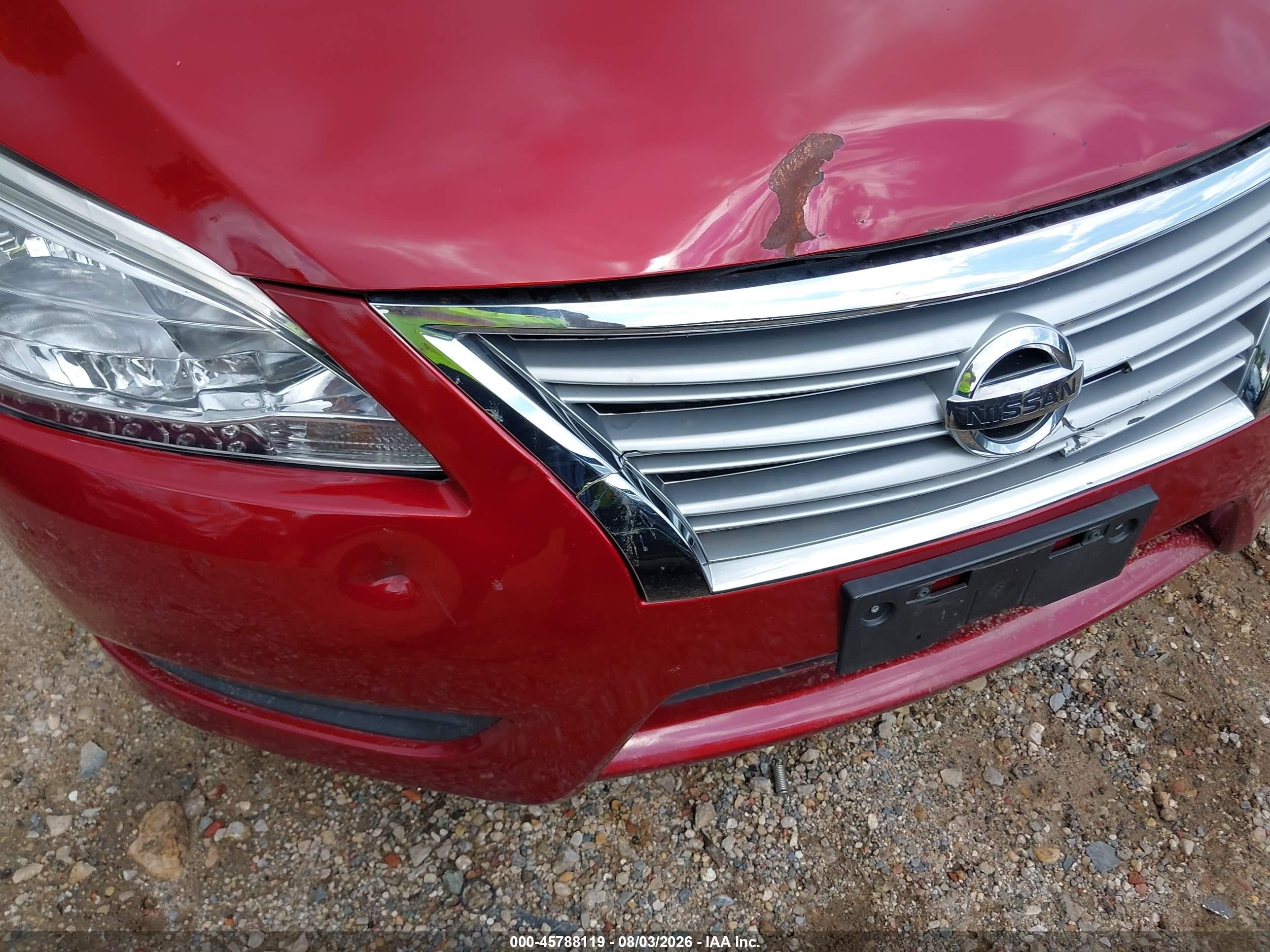 2015 Nissan Sentra Sv Burgundy vin: 3N1AB7AP4FL679854