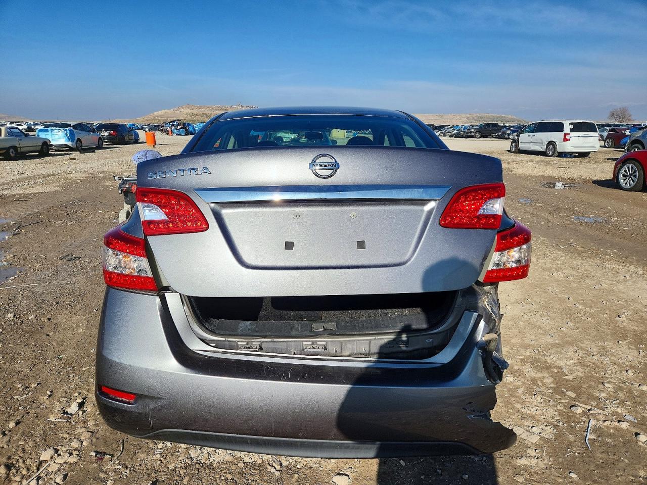 2015 Nissan Sentra S Gray vin: 3N1AB7AP4FY225333