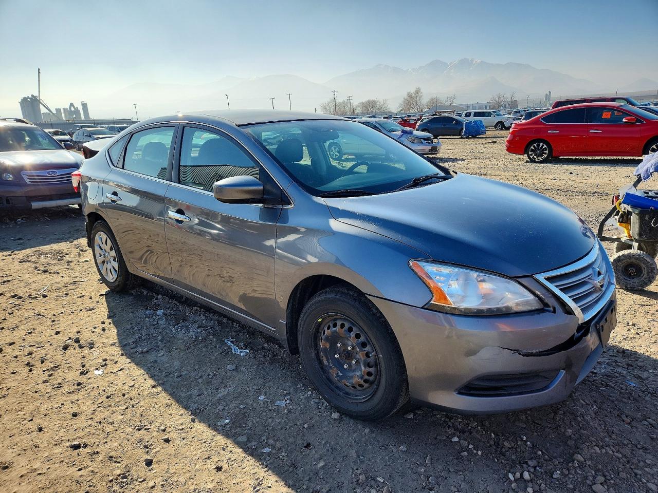 2015 Nissan Sentra S Gray vin: 3N1AB7AP4FY225333