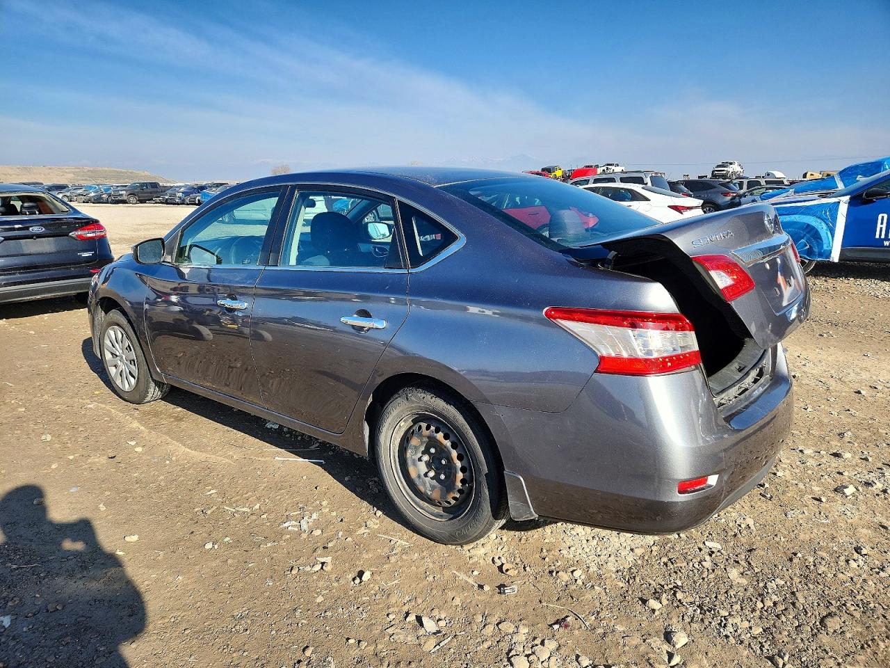 2015 Nissan Sentra S Gray vin: 3N1AB7AP4FY225333