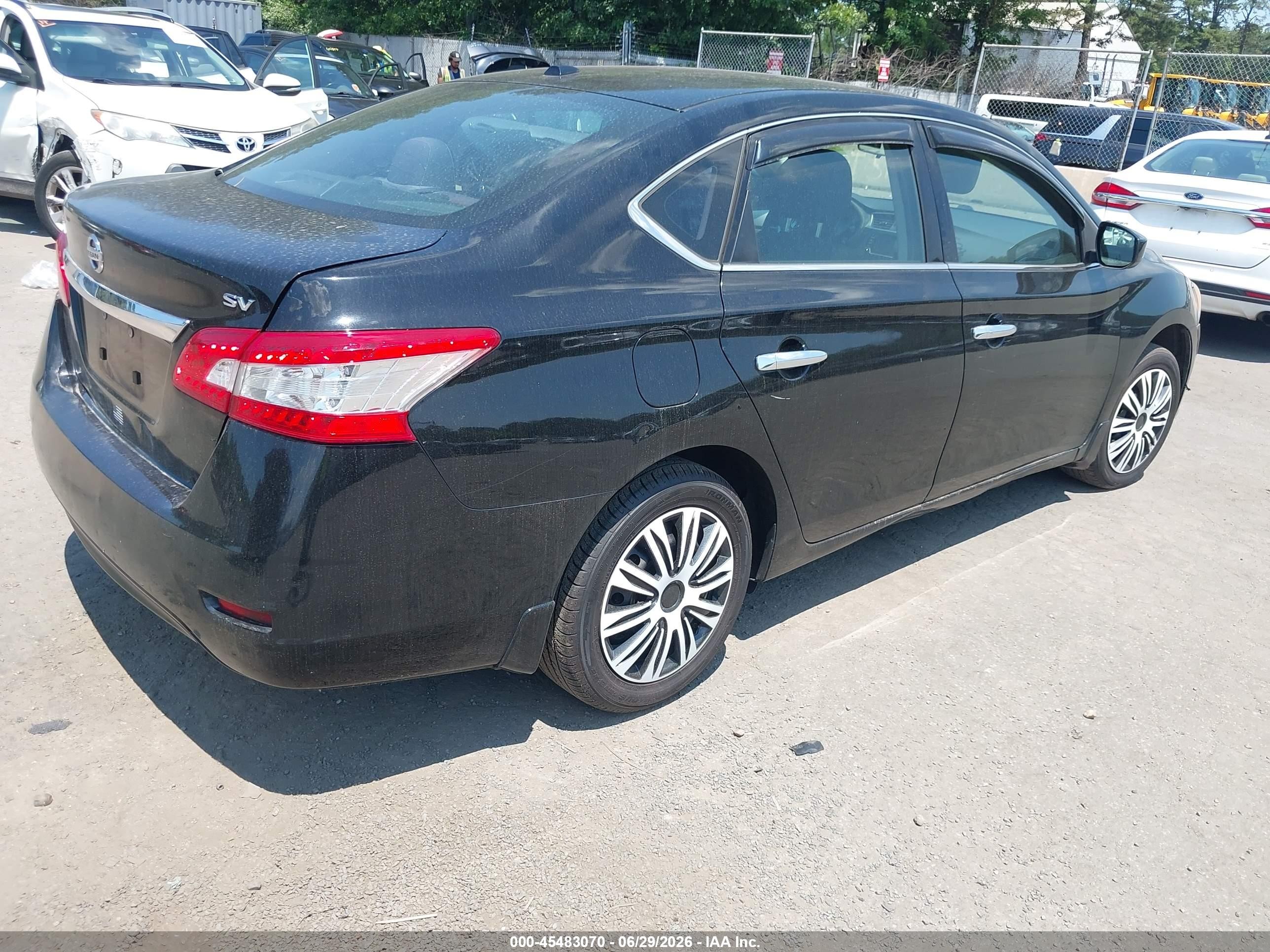 2015 Nissan Sentra Sv Черный vin: 3N1AB7AP4FY234081