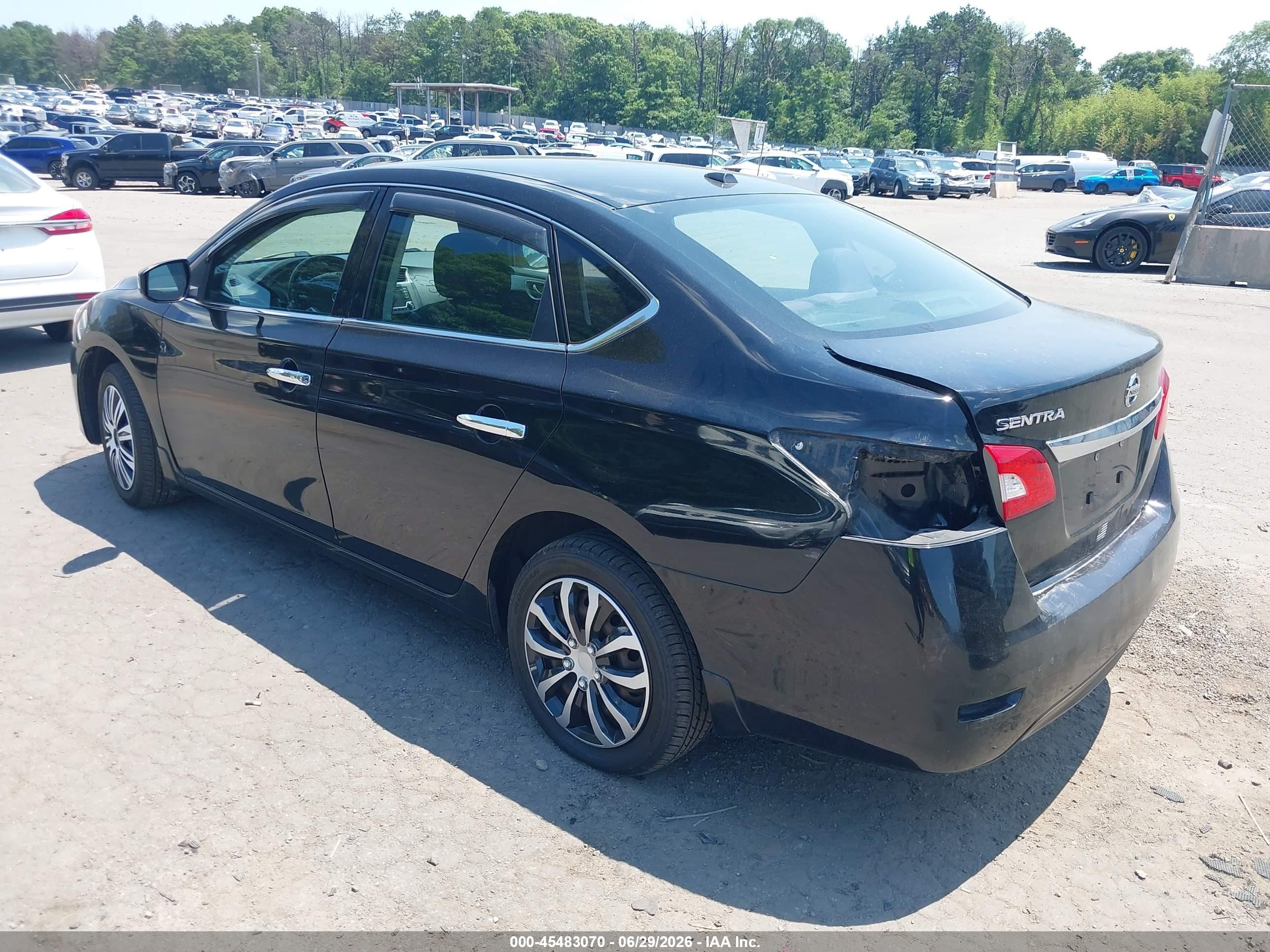 2015 Nissan Sentra Sv Черный vin: 3N1AB7AP4FY234081