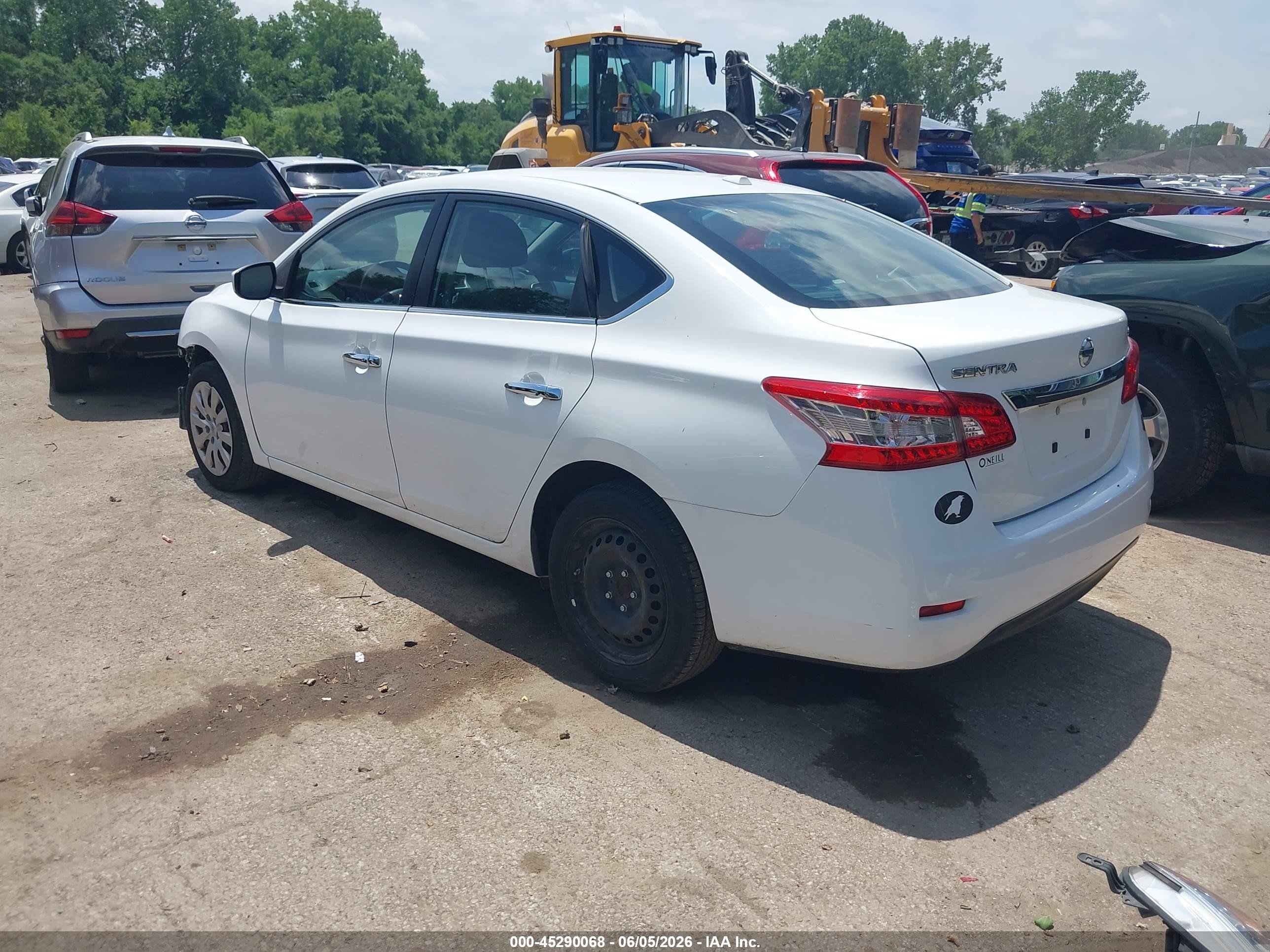 2015 Nissan Sentra Fe+ S/s/sl/sr/sv White vin: 3N1AB7AP4FY257201