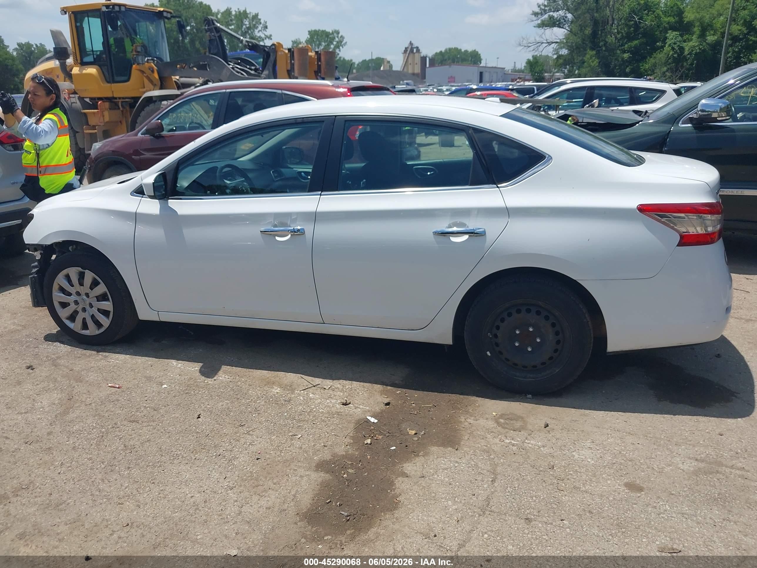 2015 Nissan Sentra Fe+ S/s/sl/sr/sv White vin: 3N1AB7AP4FY257201