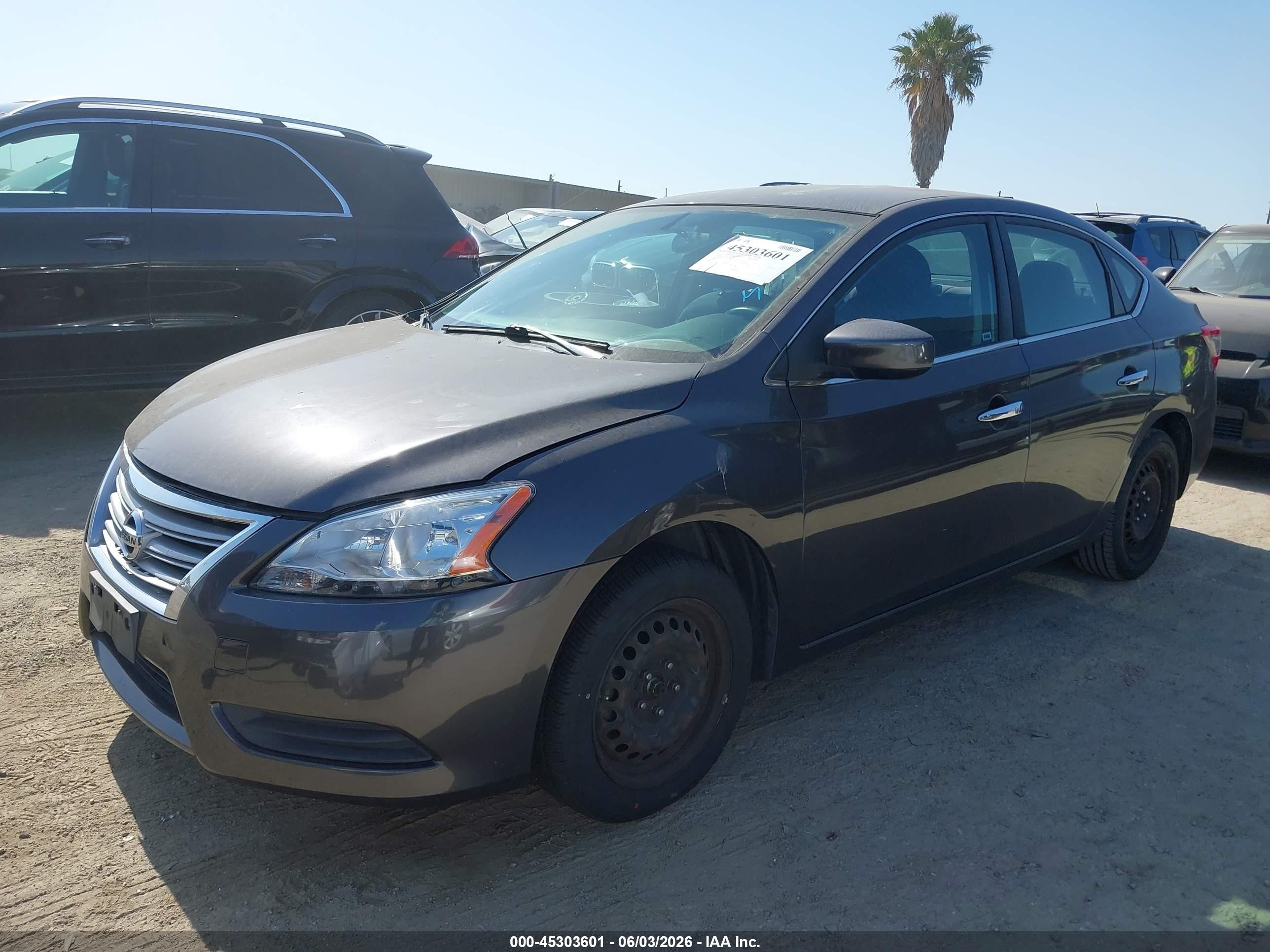 2015 Nissan Sentra Sv Gray vin: 3N1AB7AP4FY262513