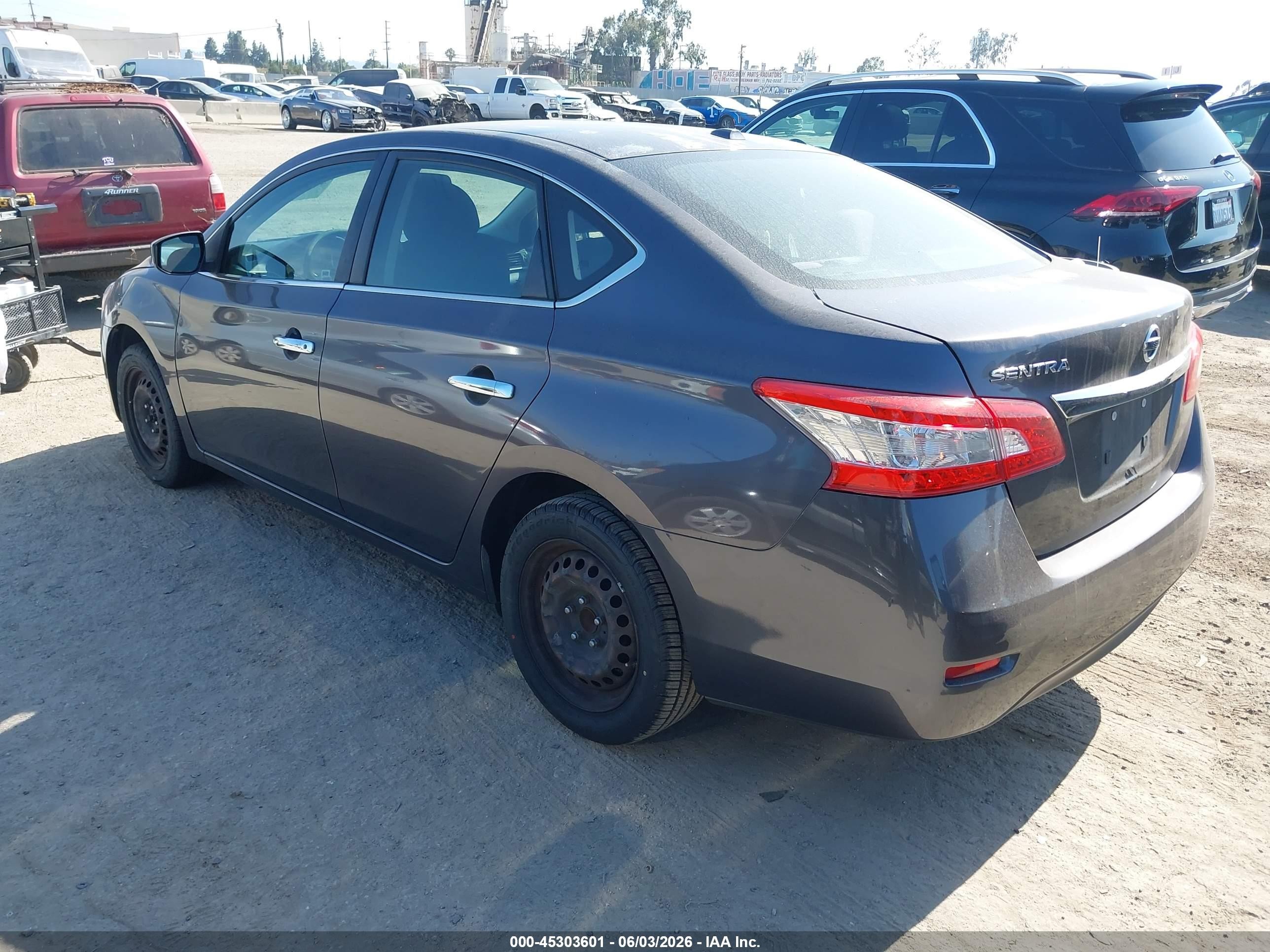2015 Nissan Sentra Sv Gray vin: 3N1AB7AP4FY262513