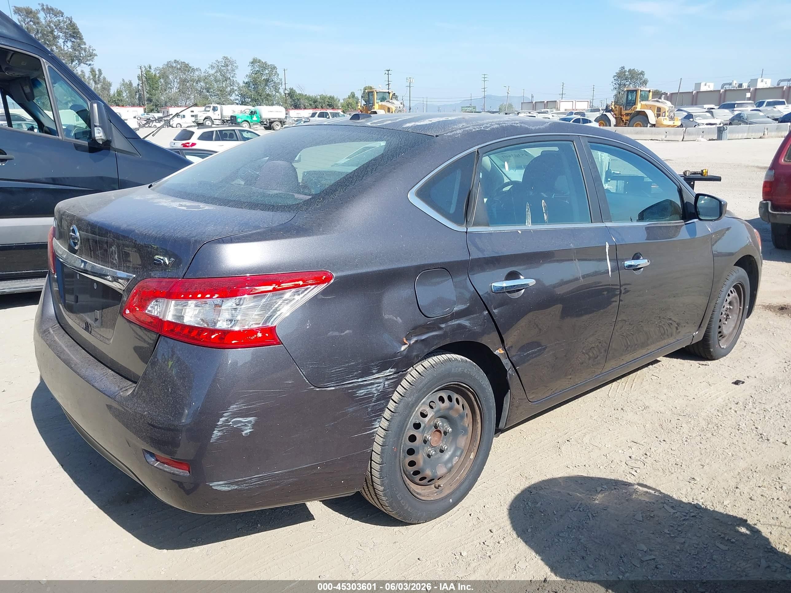 2015 Nissan Sentra Sv Gray vin: 3N1AB7AP4FY262513