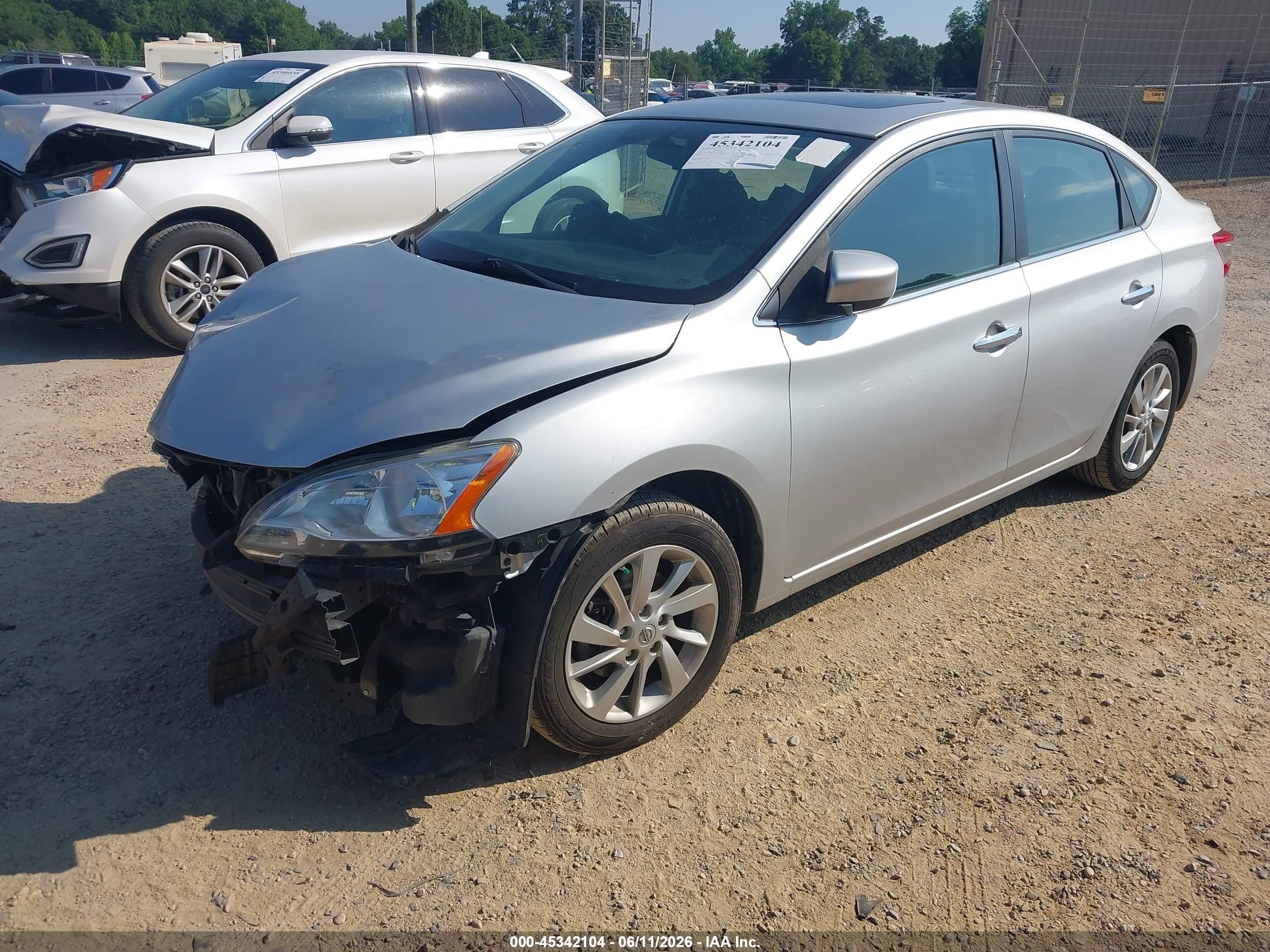 2015 Nissan Sentra Sv Silver vin: 3N1AB7AP4FY272572