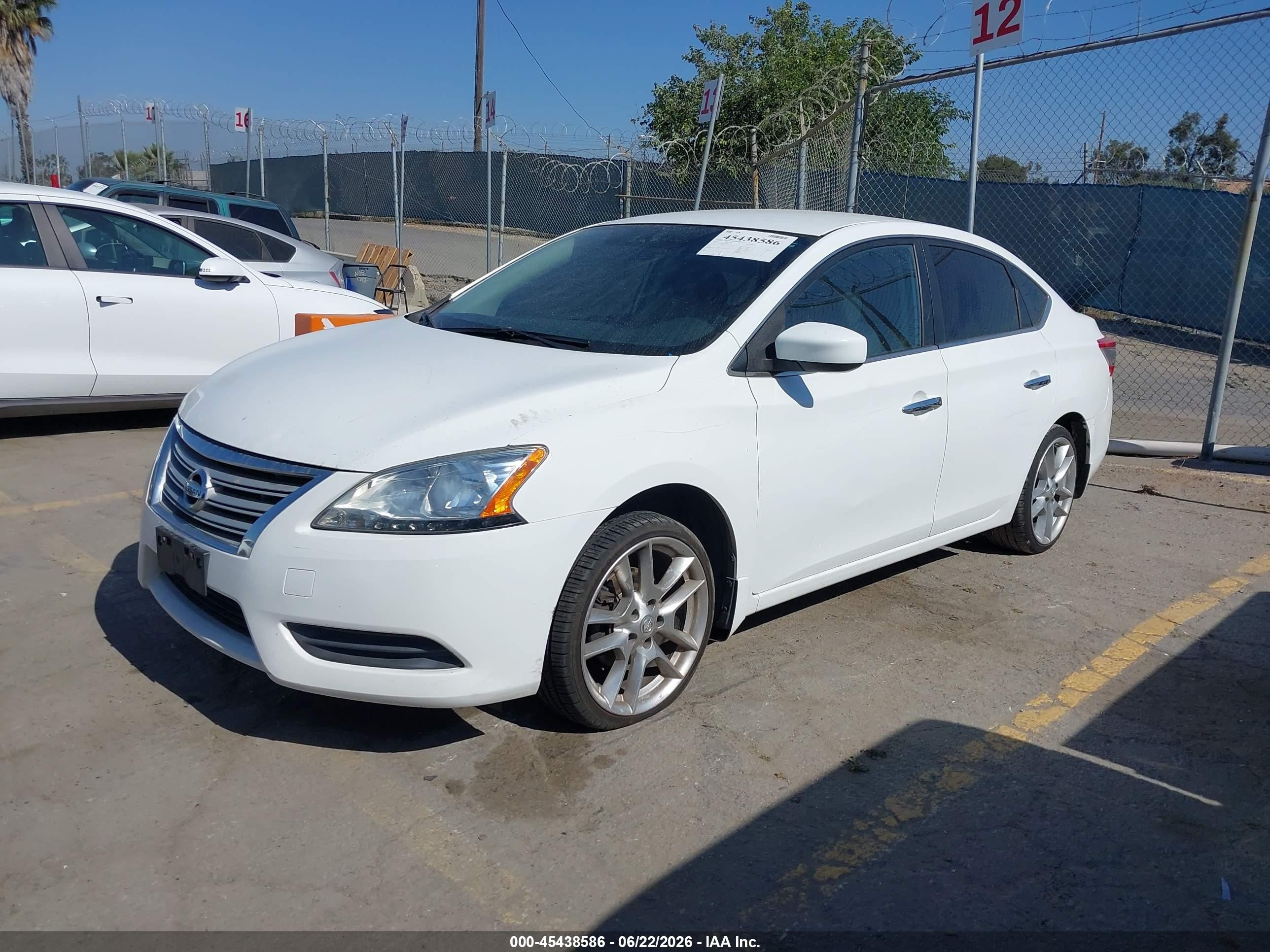 2015 Nissan Sentra S White vin: 3N1AB7AP4FY277027