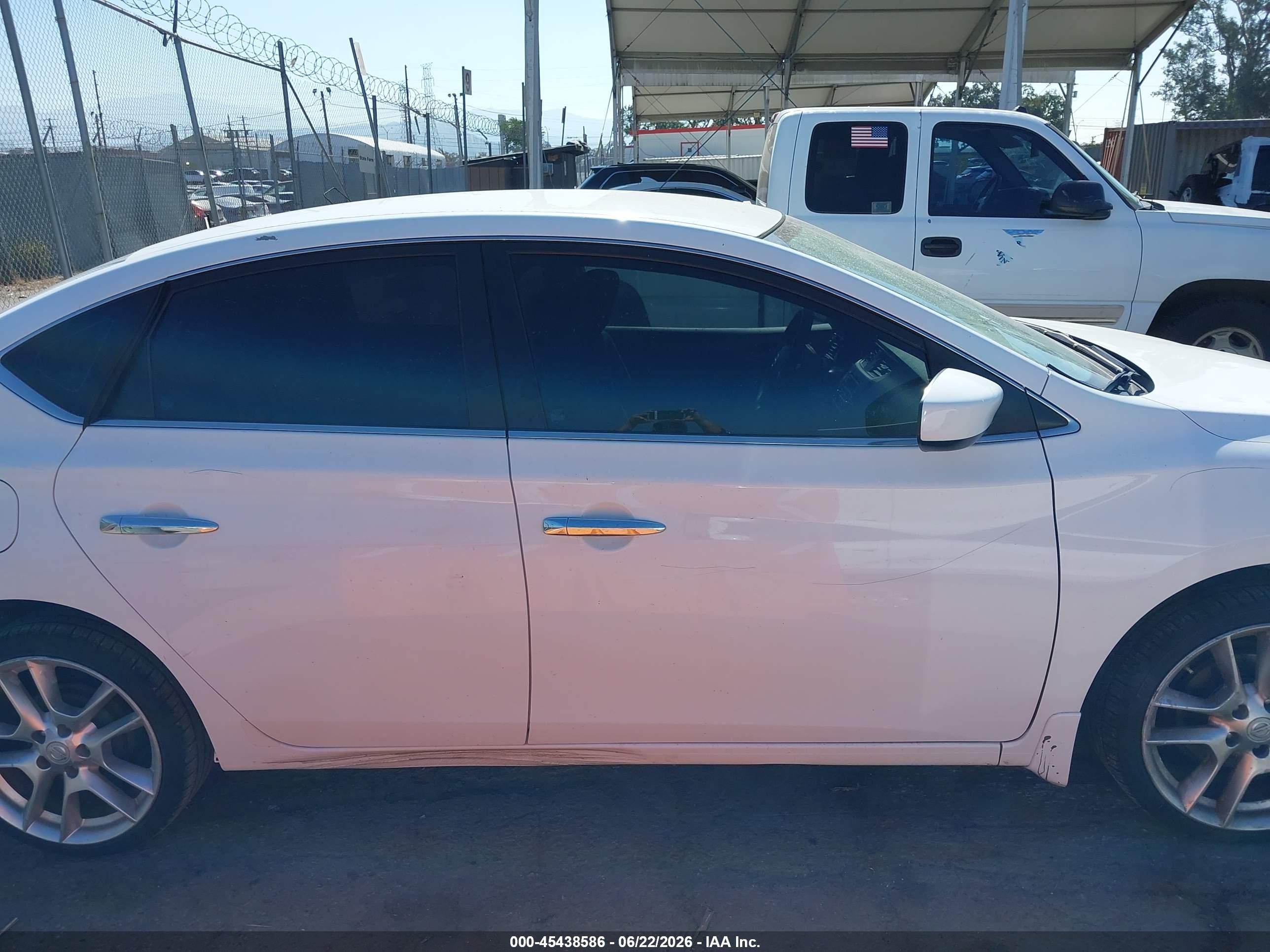 2015 Nissan Sentra S White vin: 3N1AB7AP4FY277027