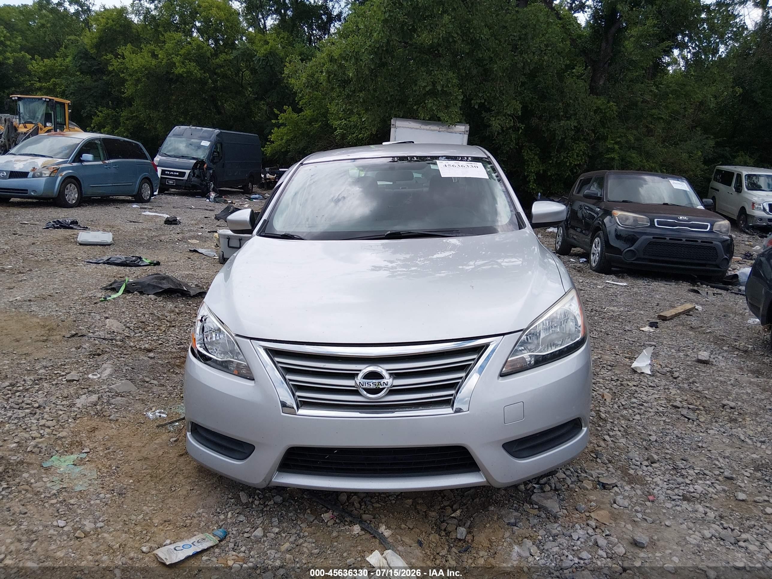 2015 Nissan Sentra S Silver vin: 3N1AB7AP4FY283071
