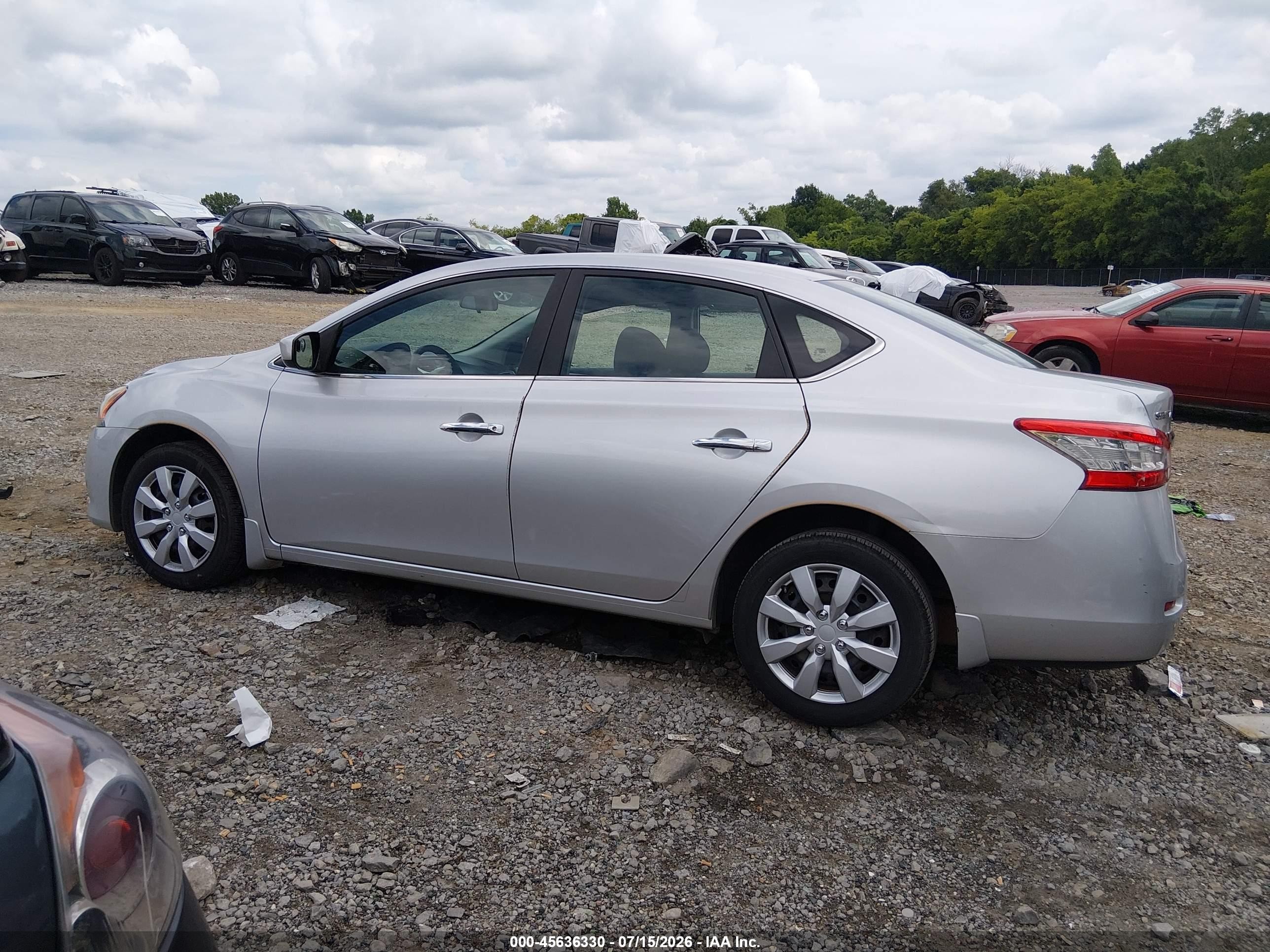 2015 Nissan Sentra S Silver vin: 3N1AB7AP4FY283071