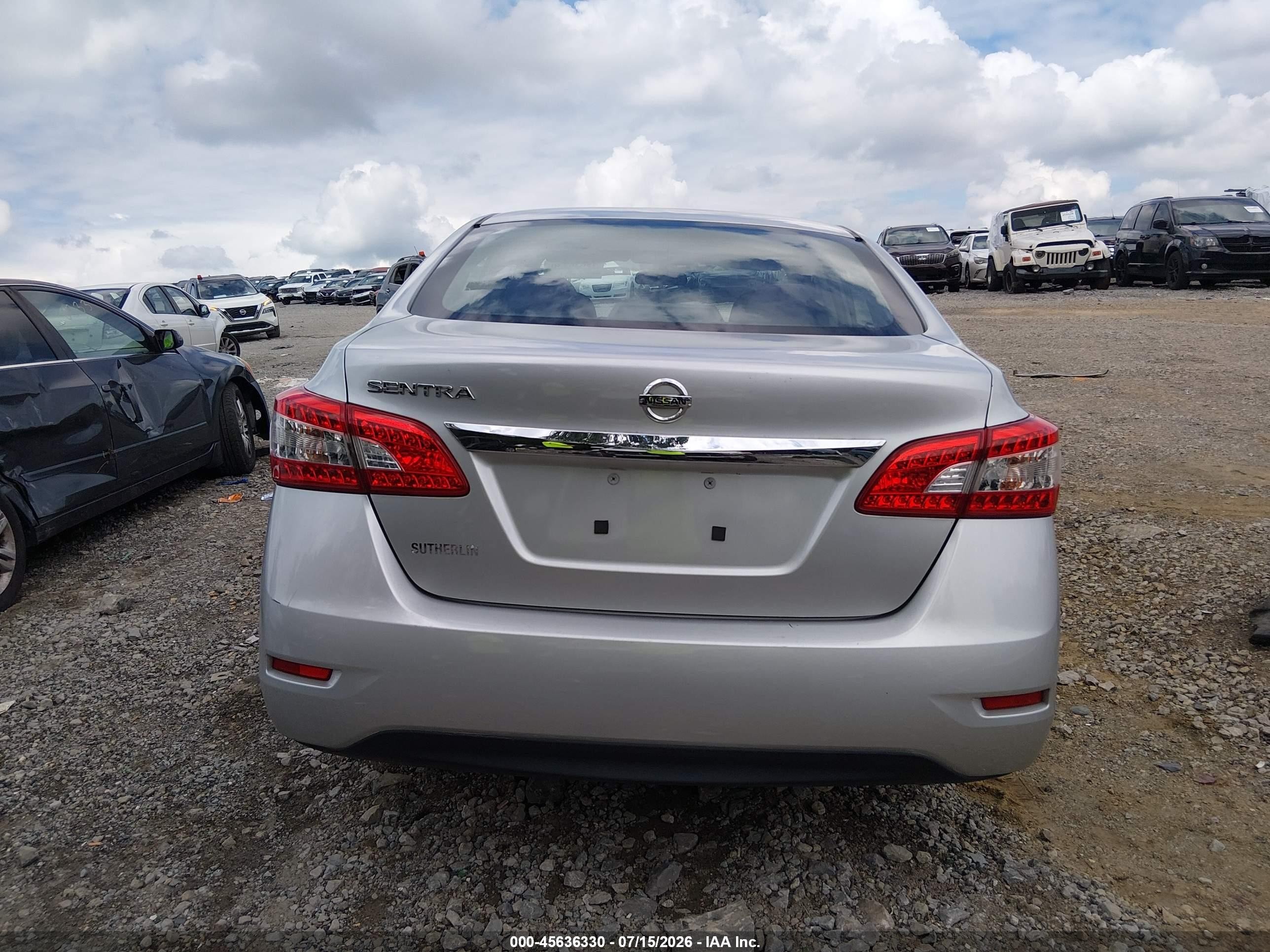 2015 Nissan Sentra S Silver vin: 3N1AB7AP4FY283071