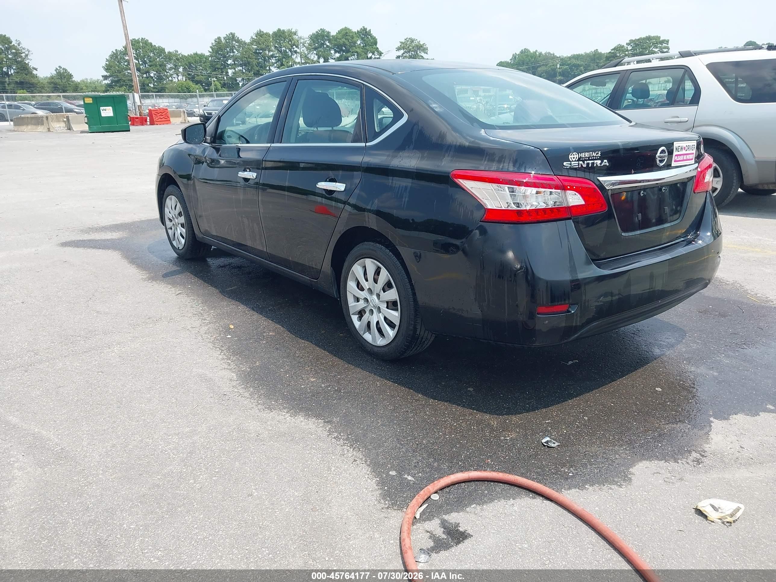 2015 Nissan Sentra S Black vin: 3N1AB7AP4FY285760