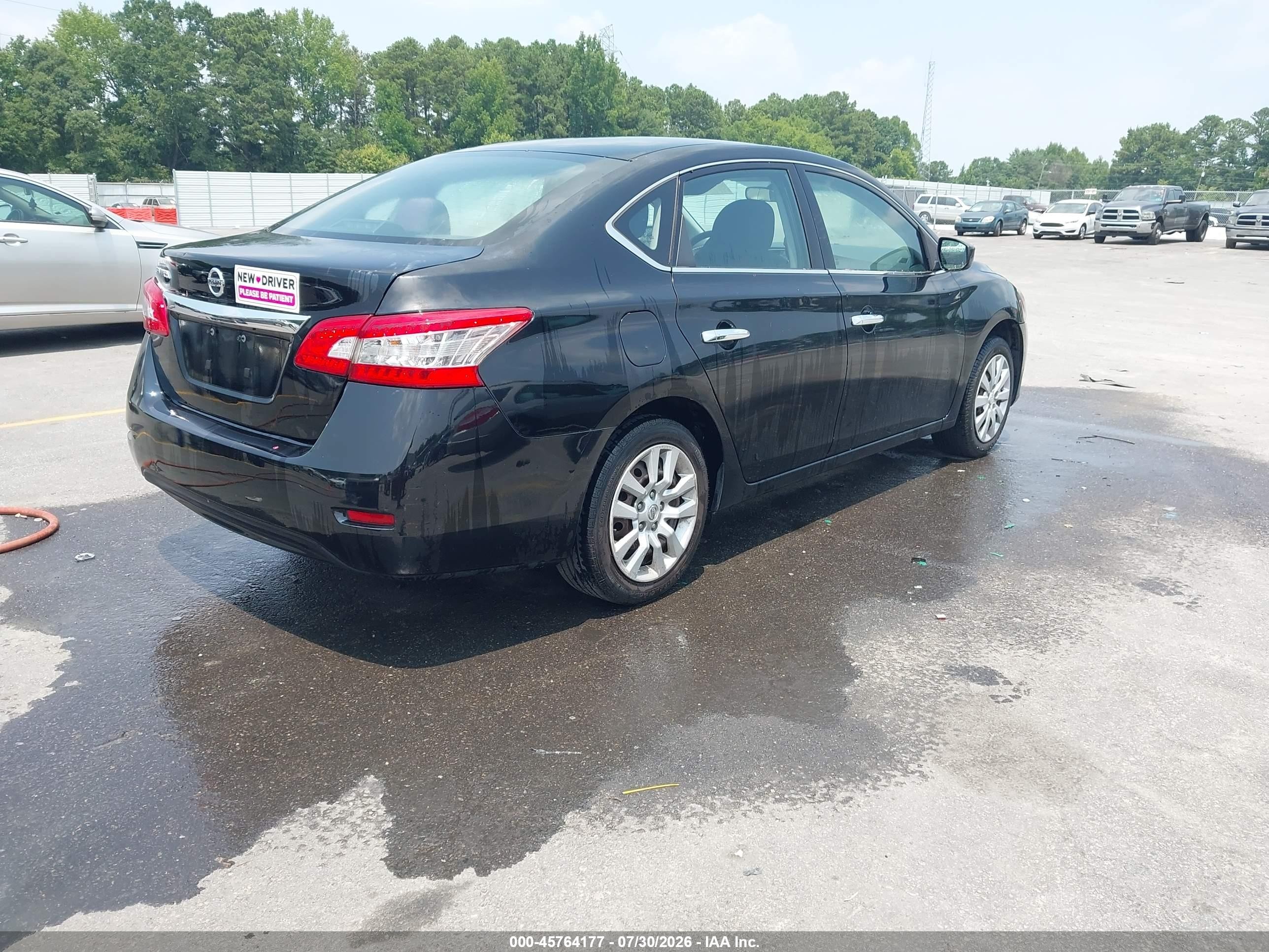 2015 Nissan Sentra S Black vin: 3N1AB7AP4FY285760
