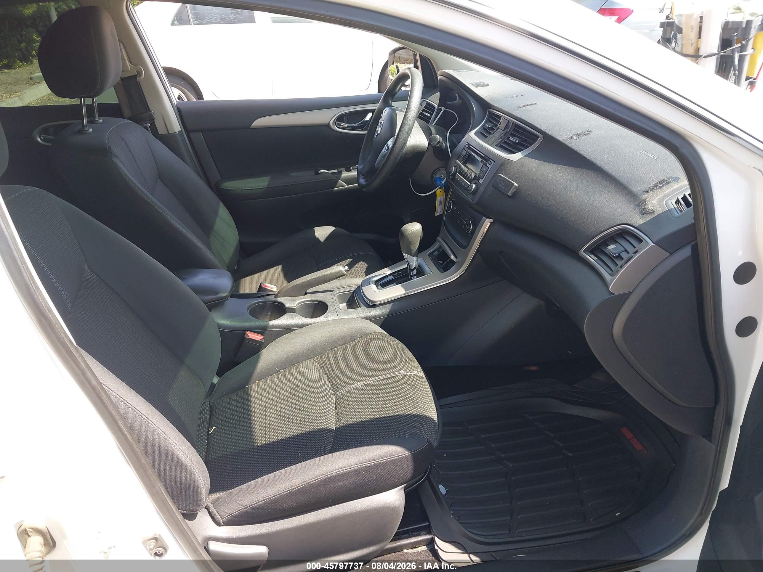 2015 Nissan Sentra S White vin: 3N1AB7AP4FY286861
