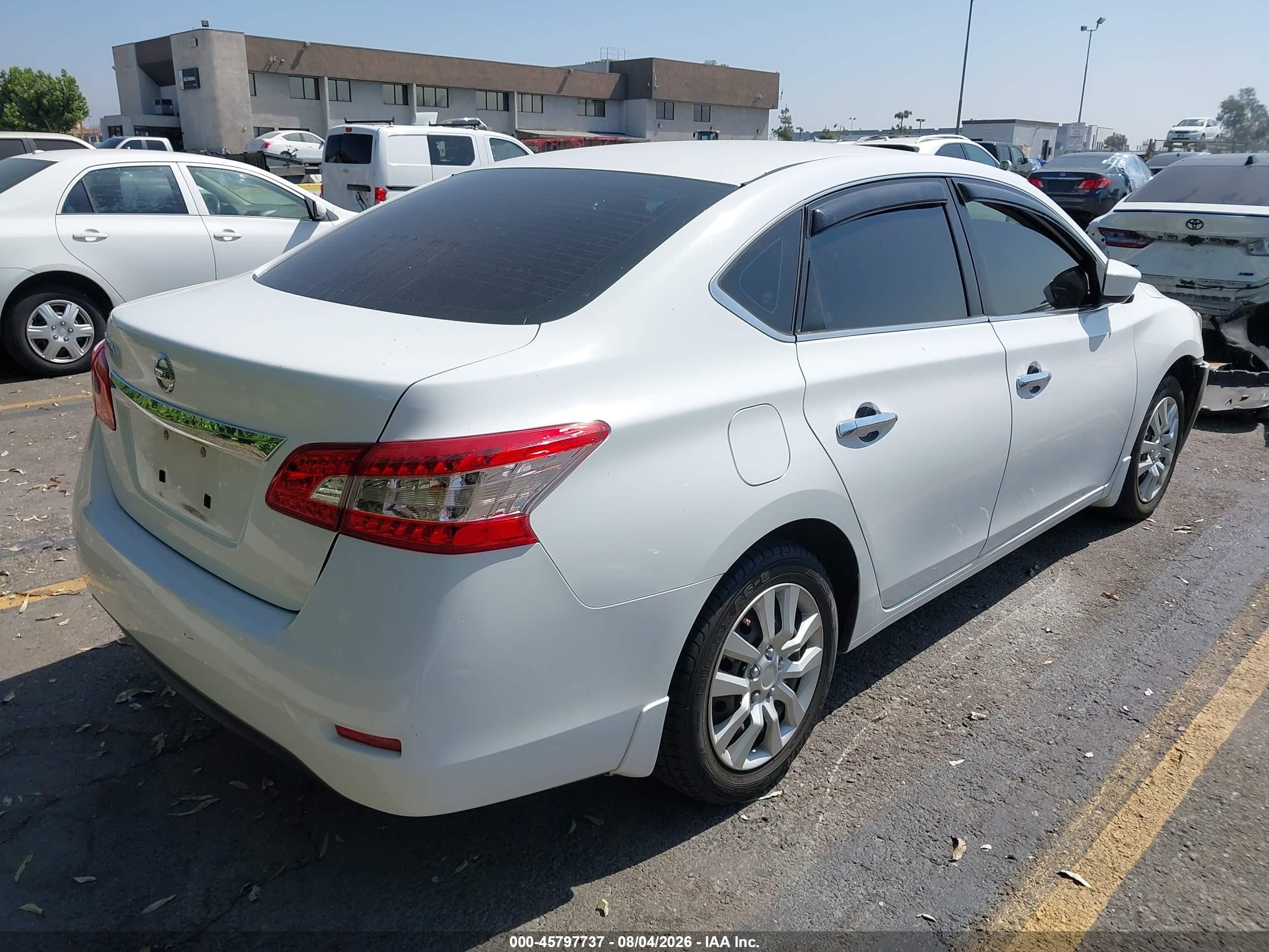 2015 Nissan Sentra S White vin: 3N1AB7AP4FY286861