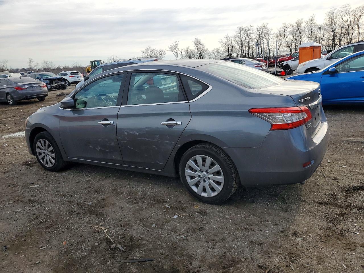 2015 Nissan Sentra S Серый vin: 3N1AB7AP4FY288576