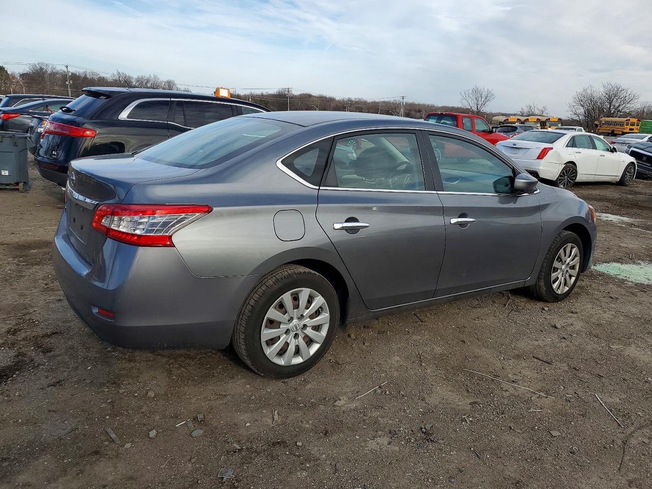 2015 Nissan Sentra S Серый vin: 3N1AB7AP4FY288576