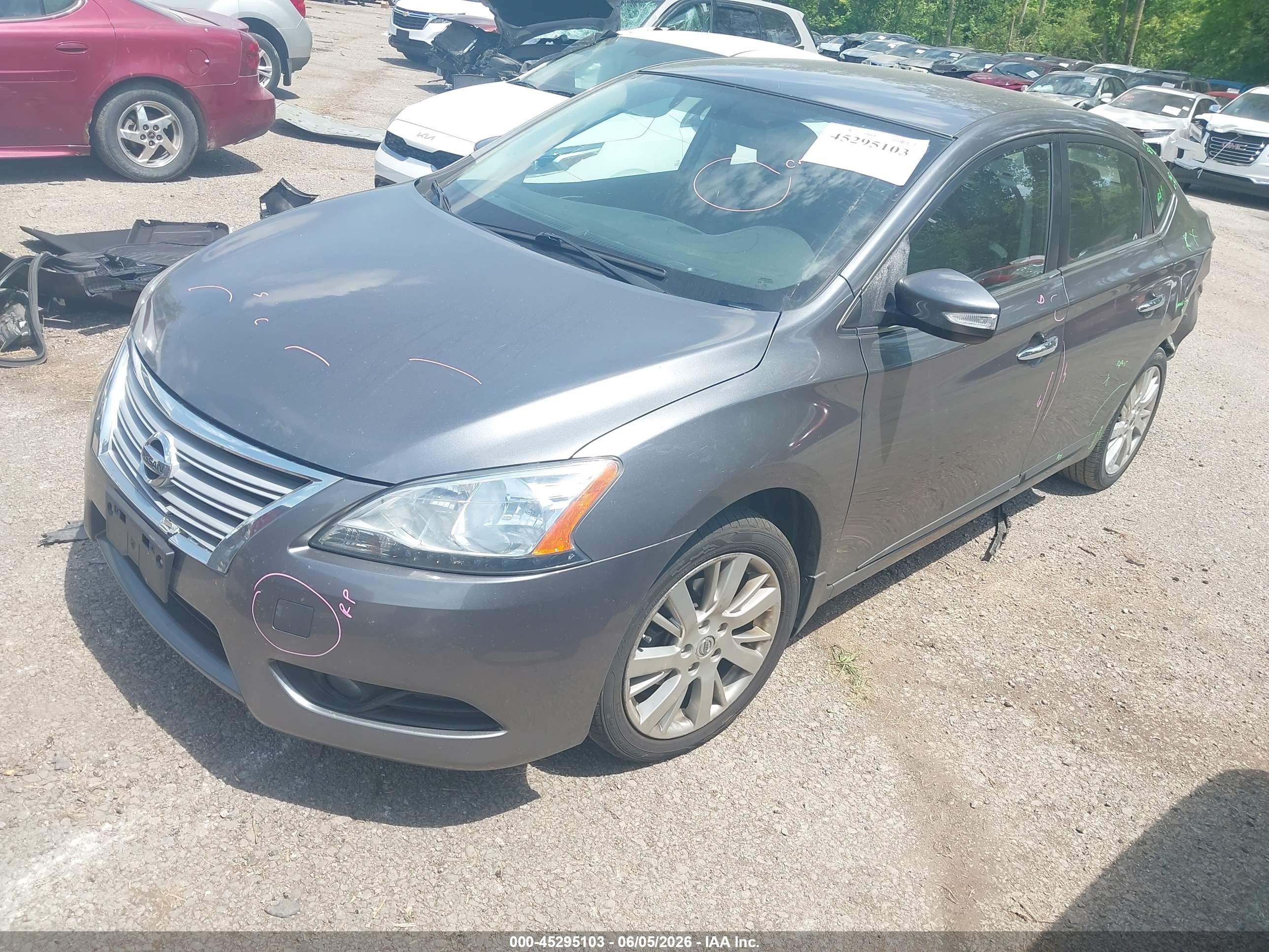 2015 Nissan Sentra Sl Gray vin: 3N1AB7AP4FY288755