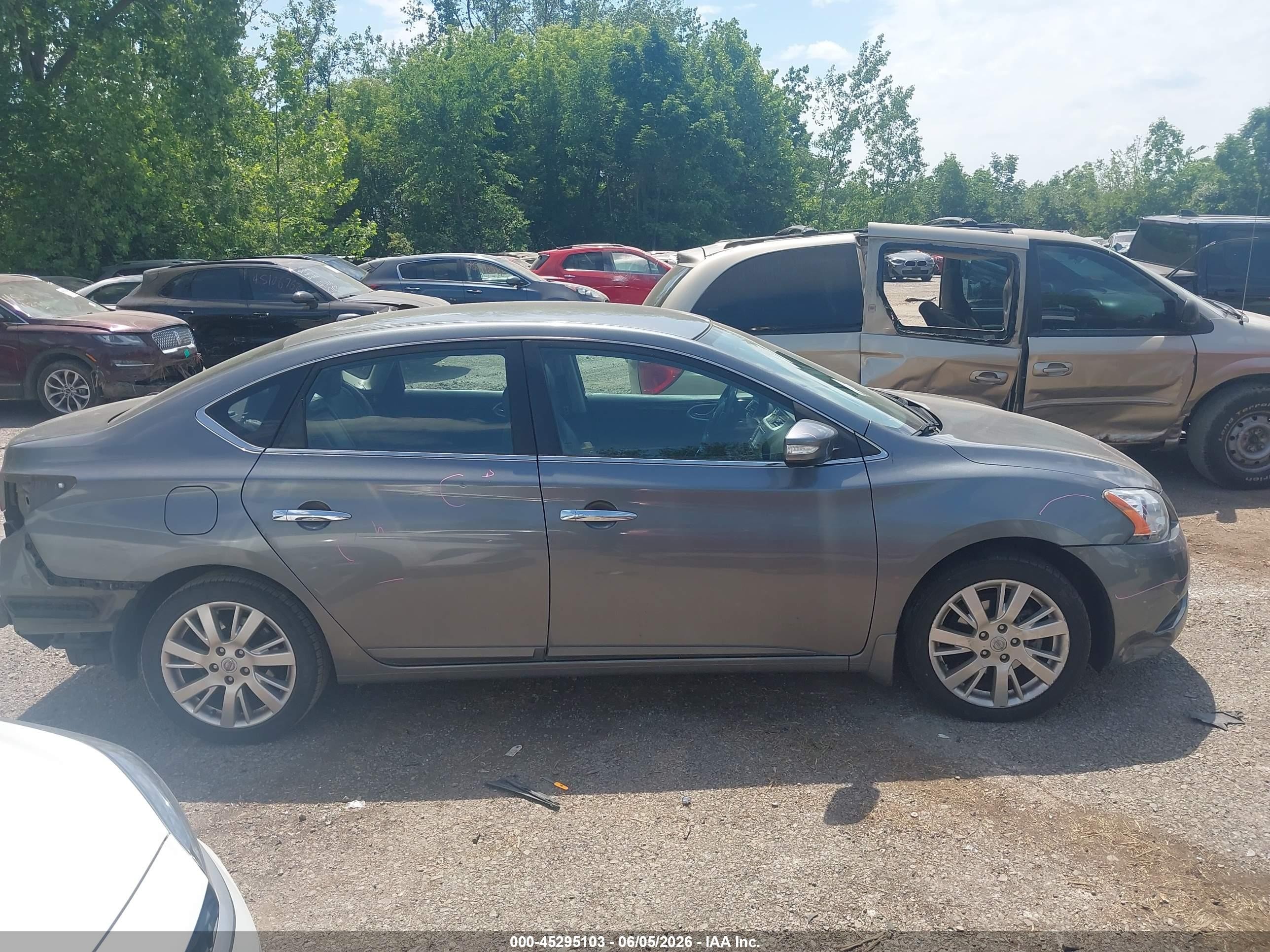 2015 Nissan Sentra Sl Gray vin: 3N1AB7AP4FY288755