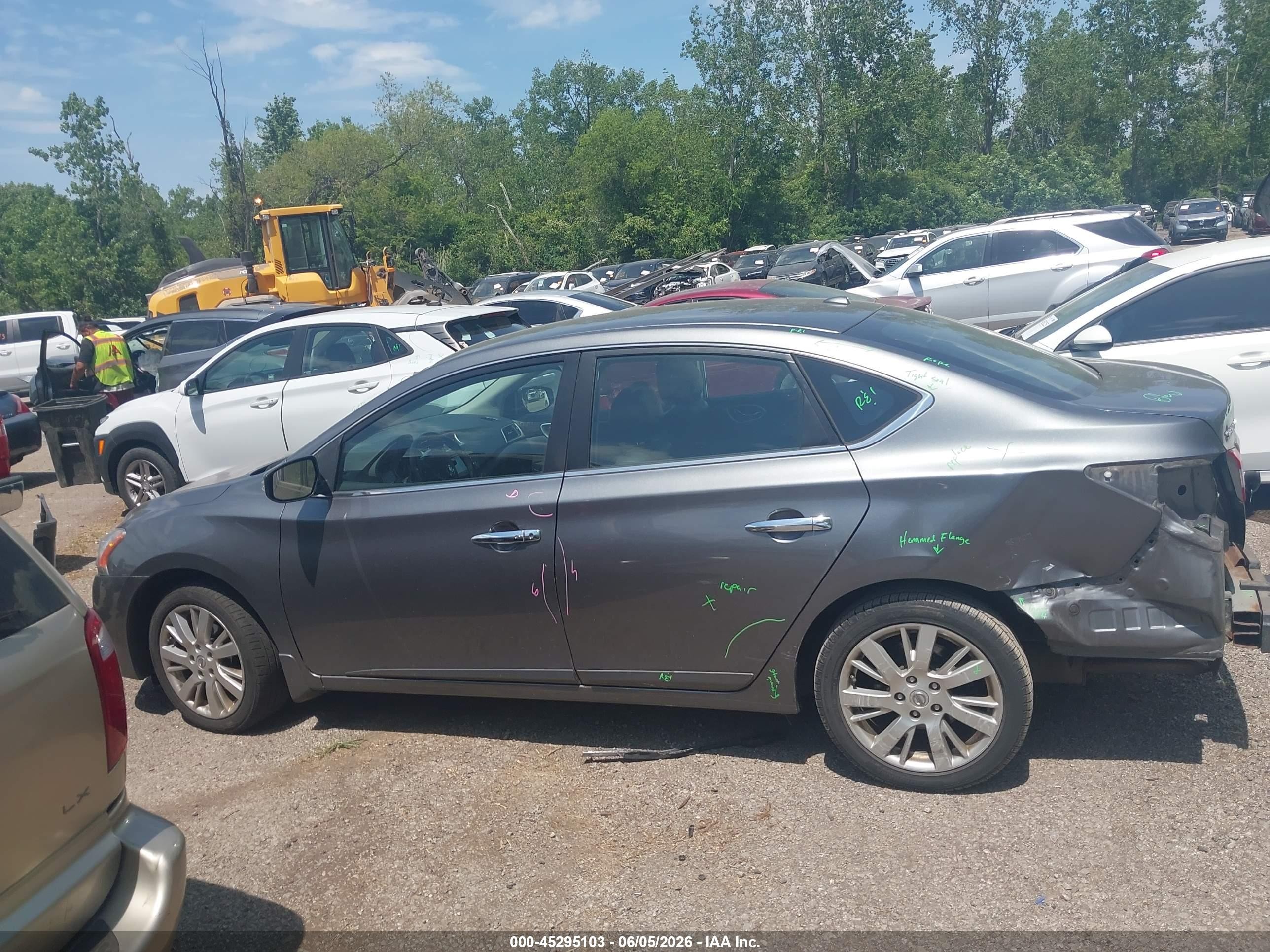 2015 Nissan Sentra Sl Gray vin: 3N1AB7AP4FY288755