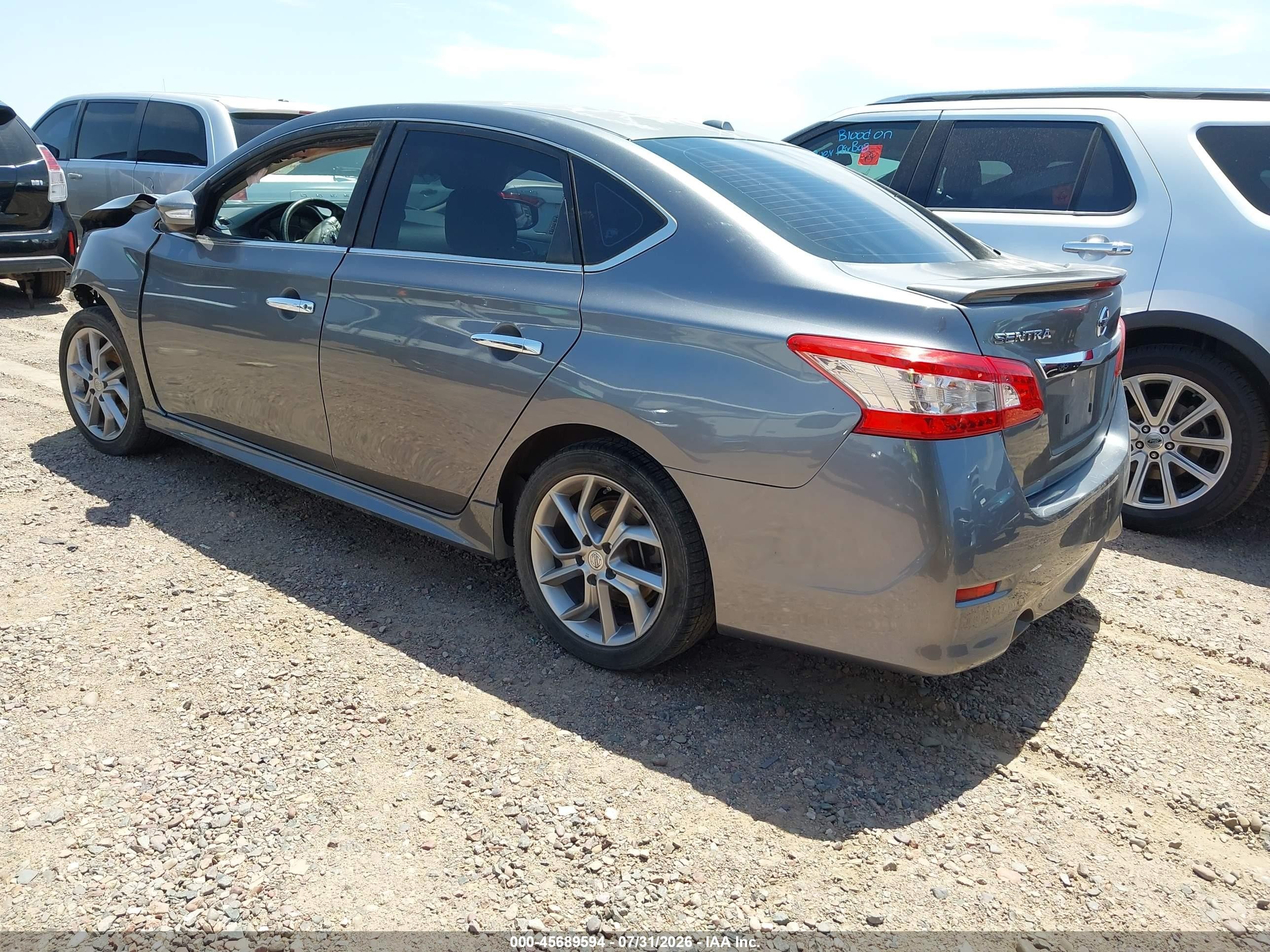 2015 Nissan Sentra Sr Серый vin: 3N1AB7AP4FY291185