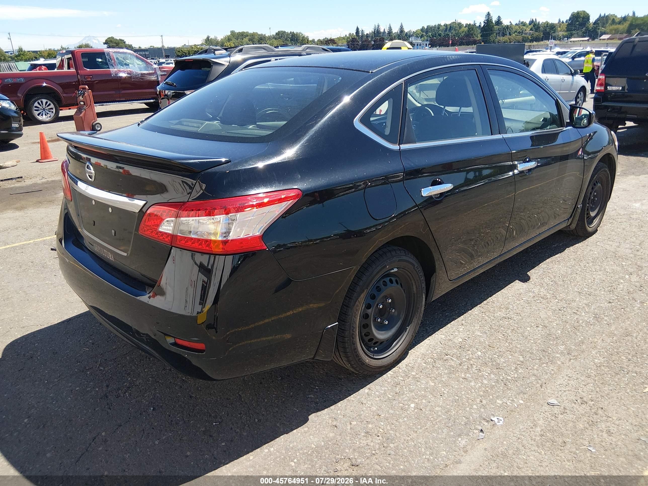 2015 Nissan Sentra S Black vin: 3N1AB7AP4FY291770