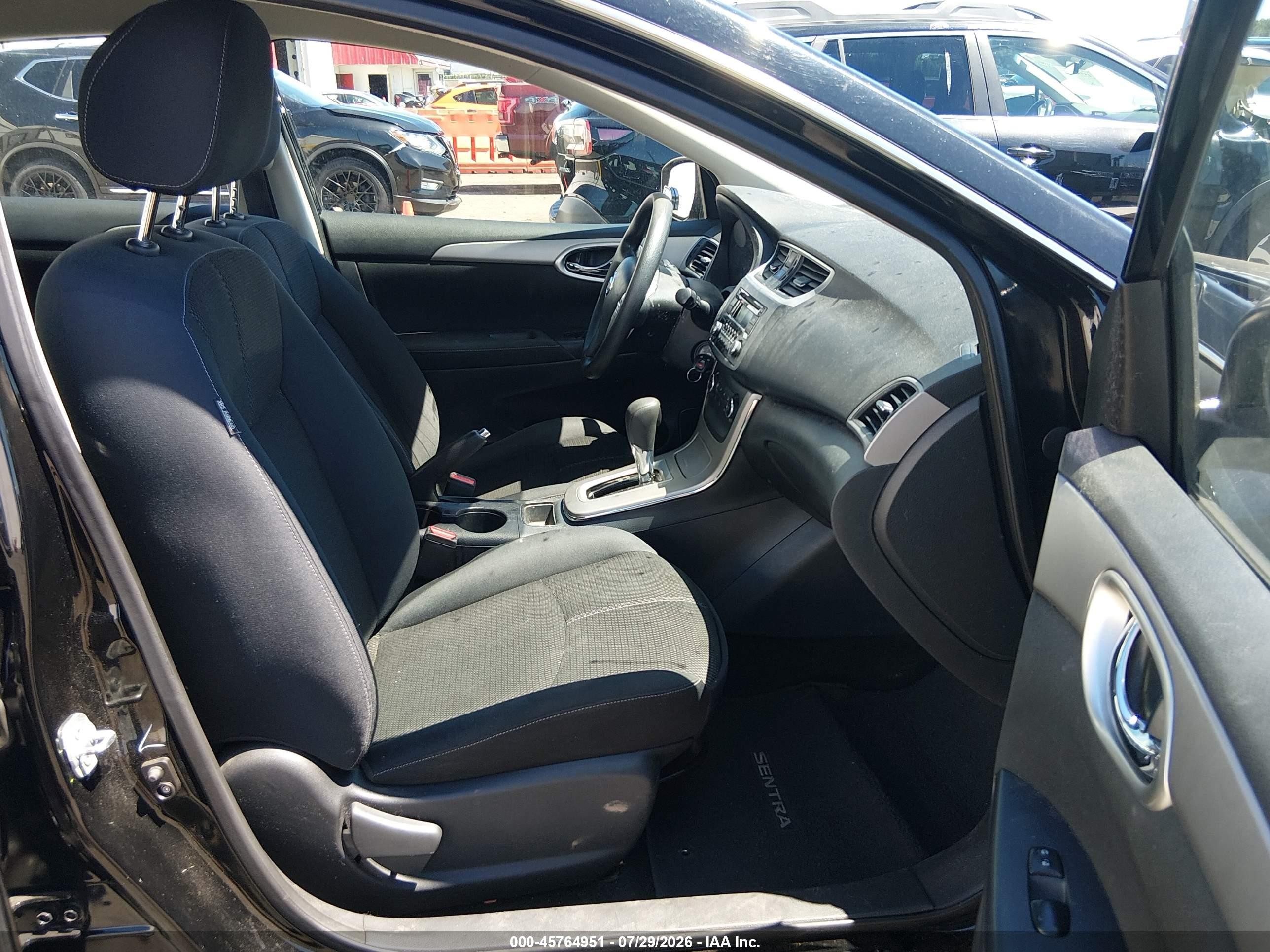 2015 Nissan Sentra S Black vin: 3N1AB7AP4FY291770