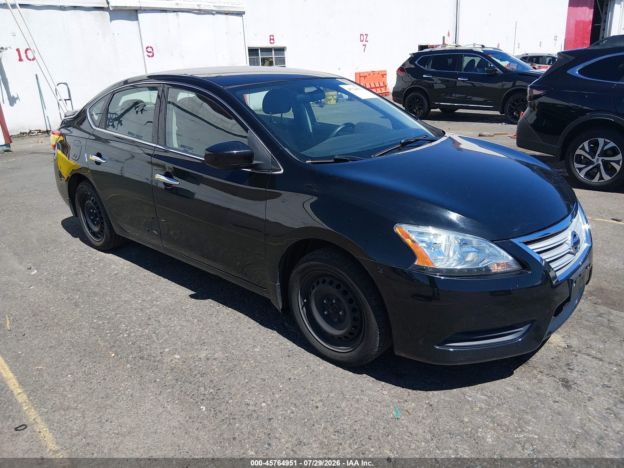 2015 Nissan Sentra S Black vin: 3N1AB7AP4FY291770